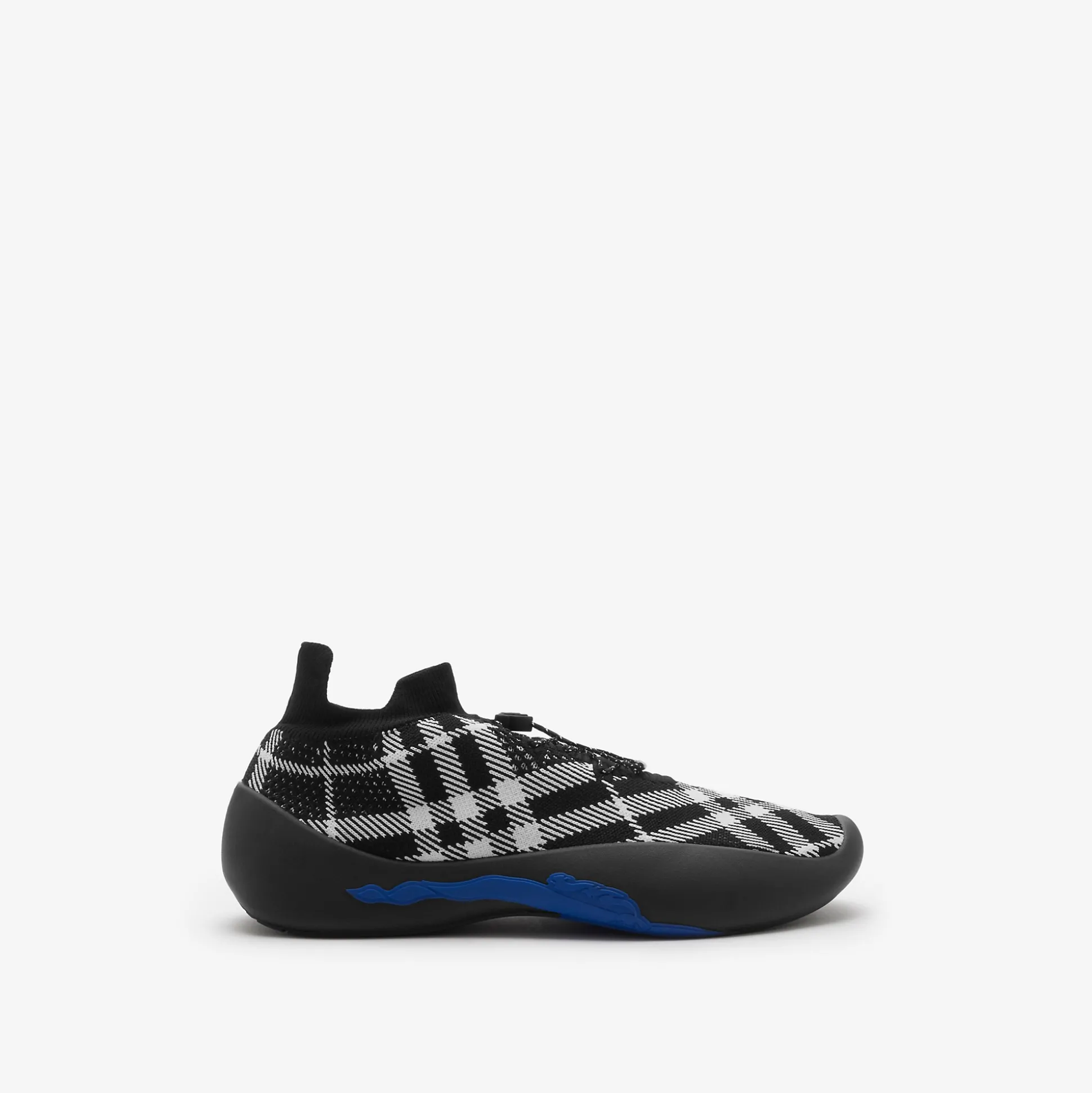 Sale Burberry Check Knit Neptune Sneakers Eclipse