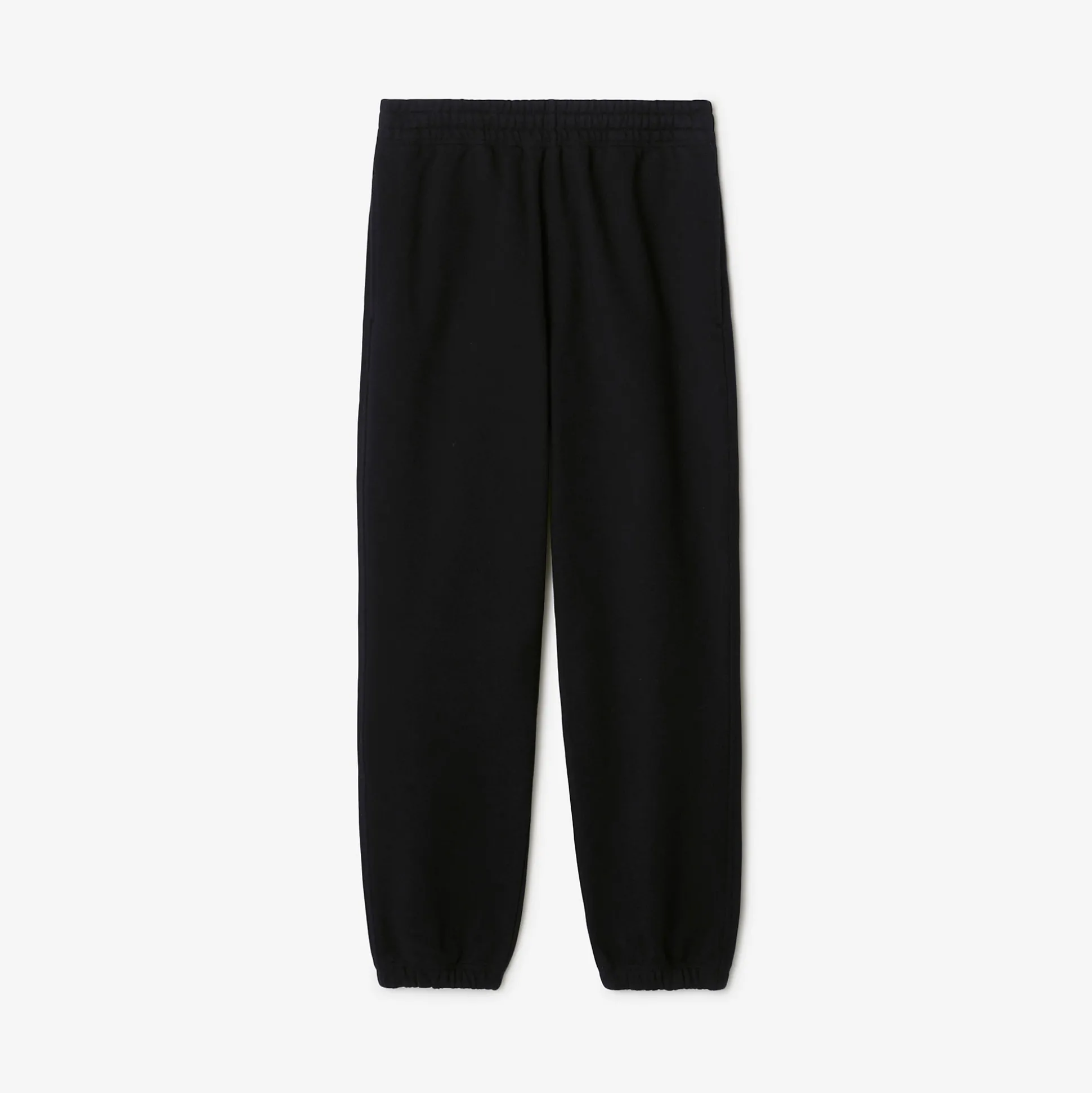 Fashion Burberry Check Label Cotton Jogging Pants Black