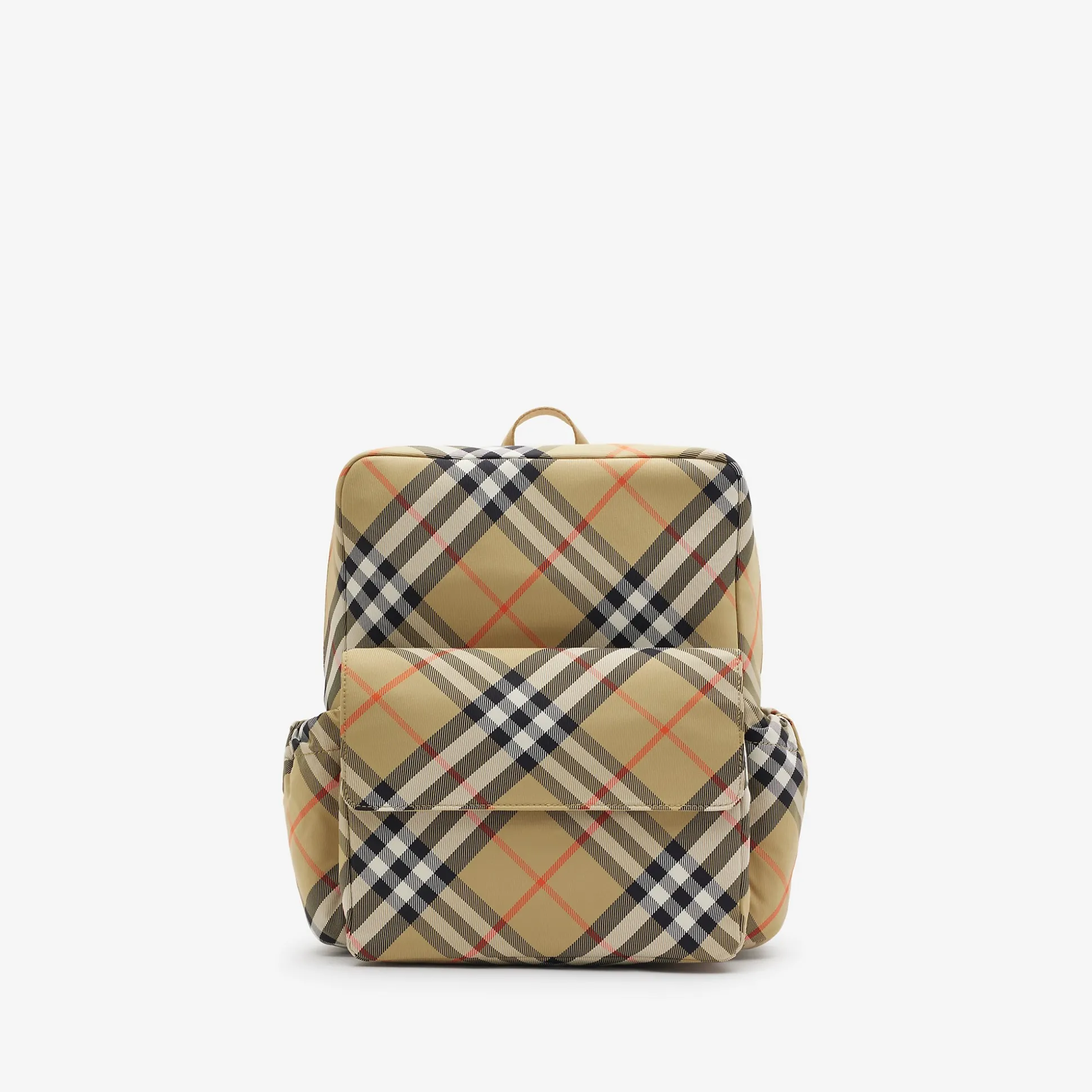 Best Burberry Check Nylon Backpack Sand