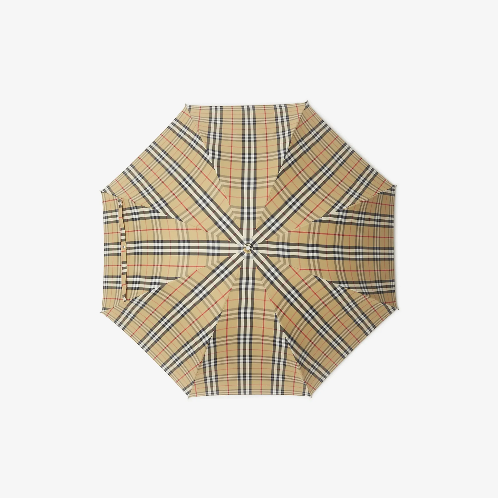 New Burberry Check Nylon Umbrella Archivebeige