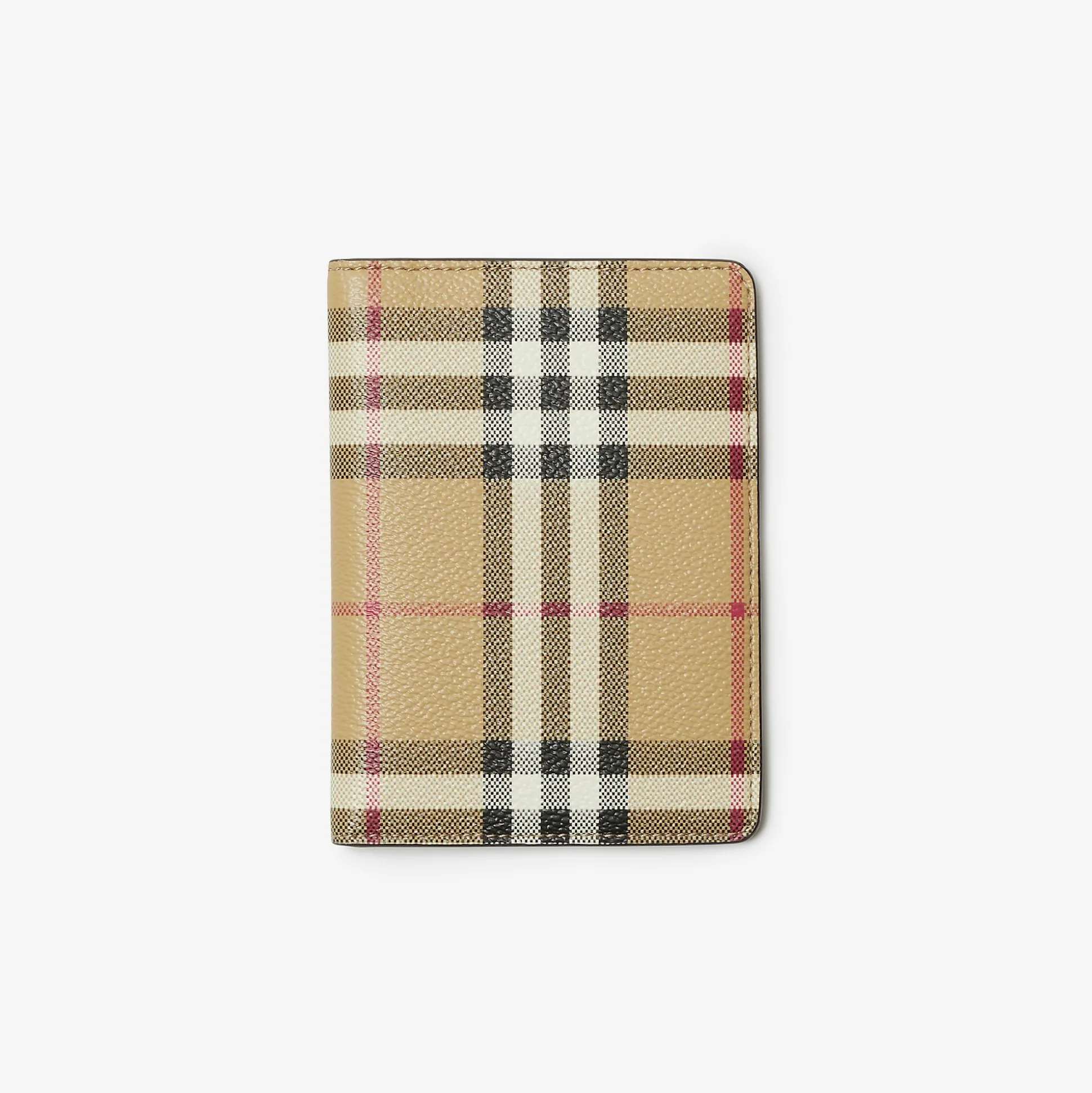 Cheap Burberry Check Passport Holder Archivebeige