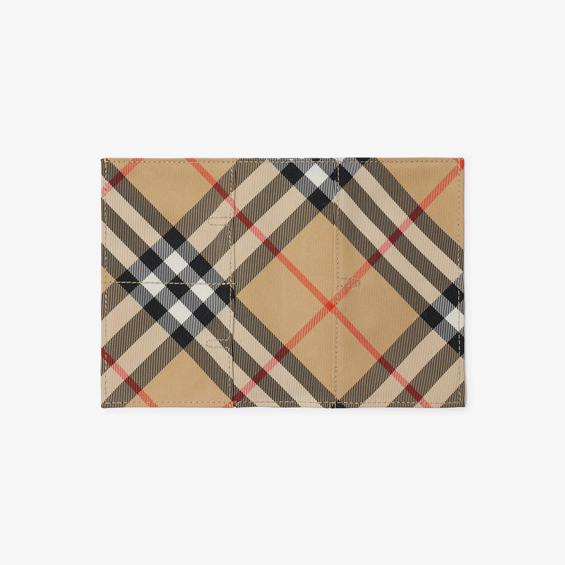 Store Burberry Check Passport Holder Sand