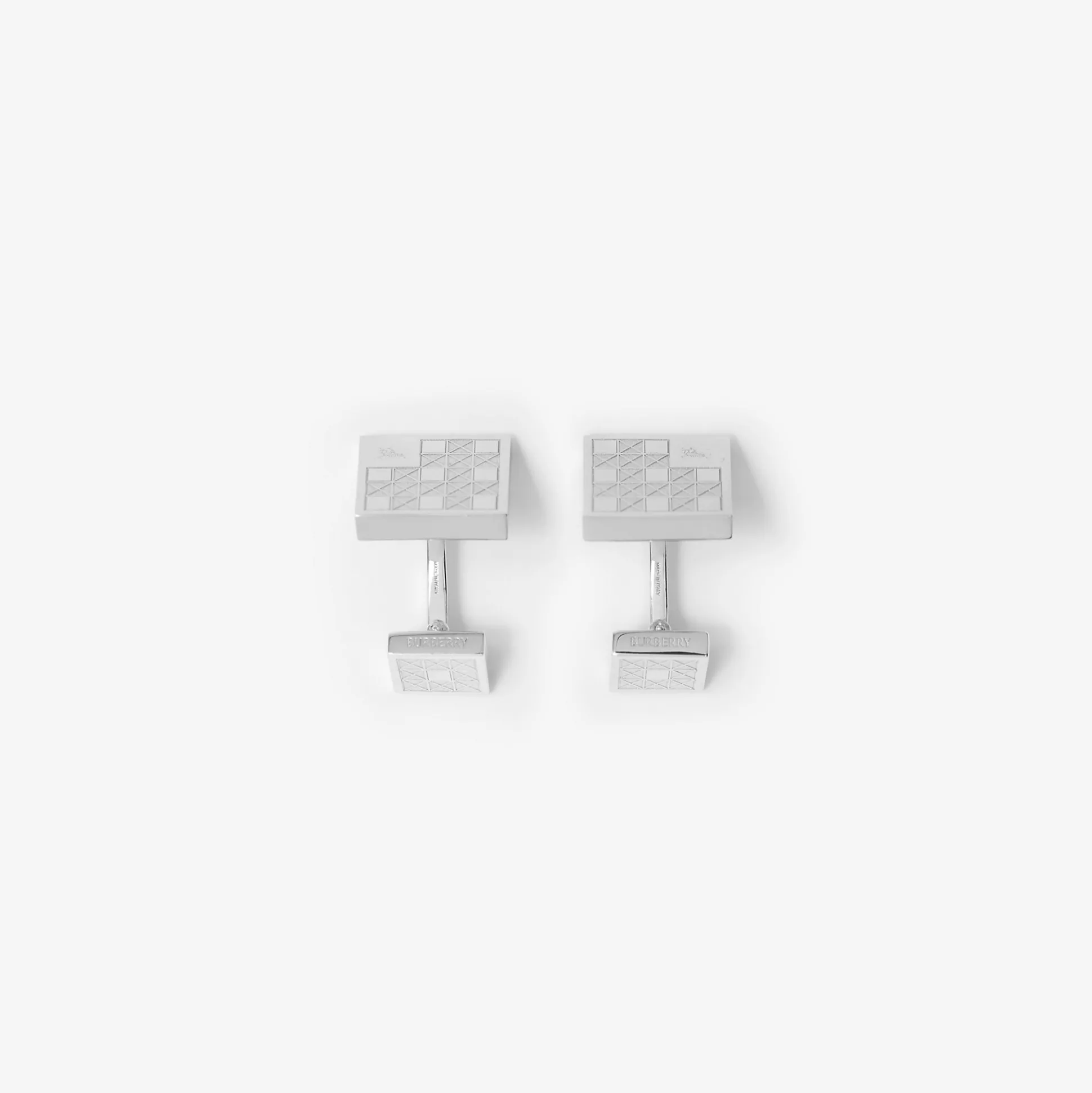 Cheap Burberry Check Prism Cufflinks Silver