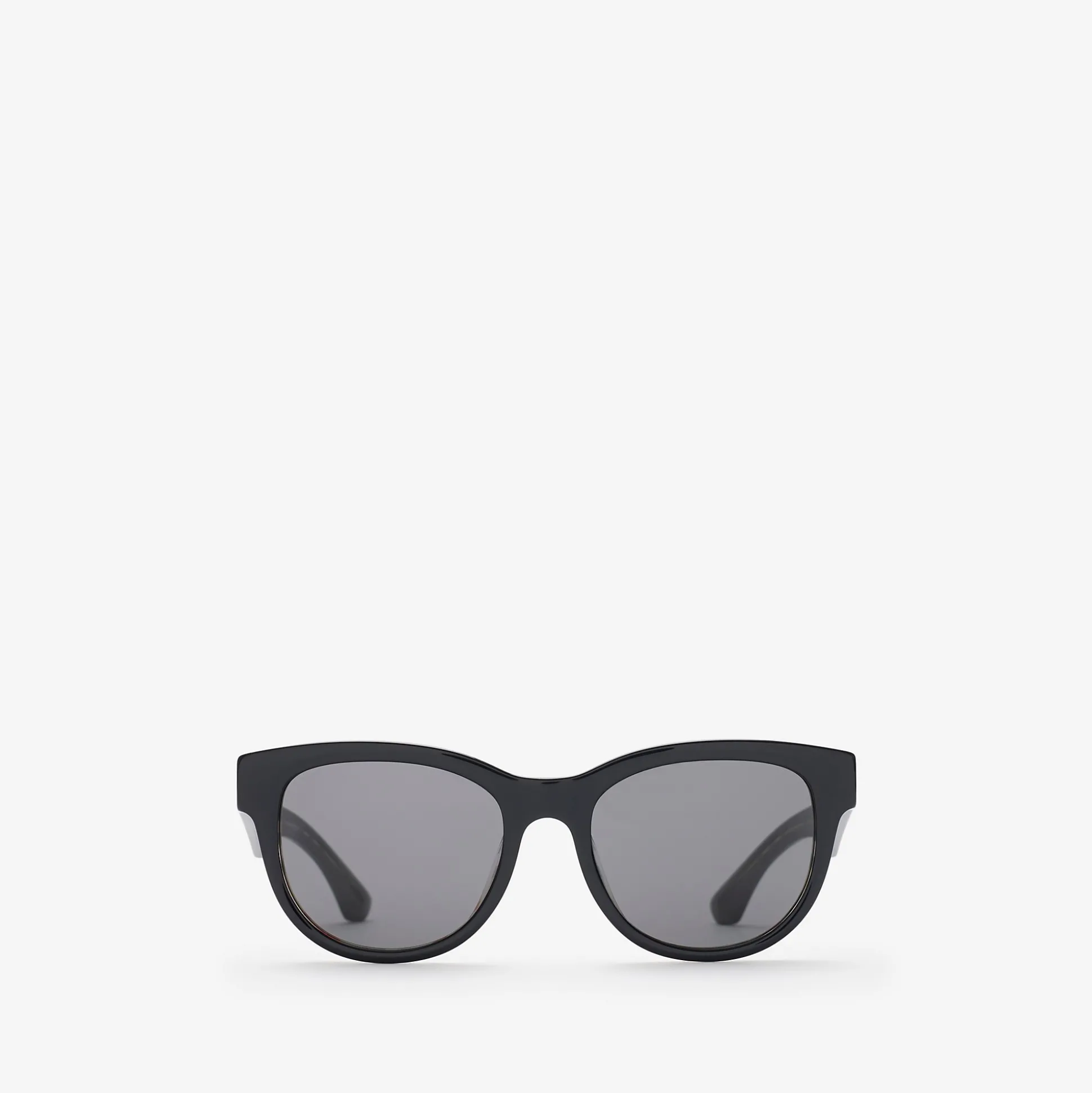 Online Burberry Check Round Sunglasses Black/check