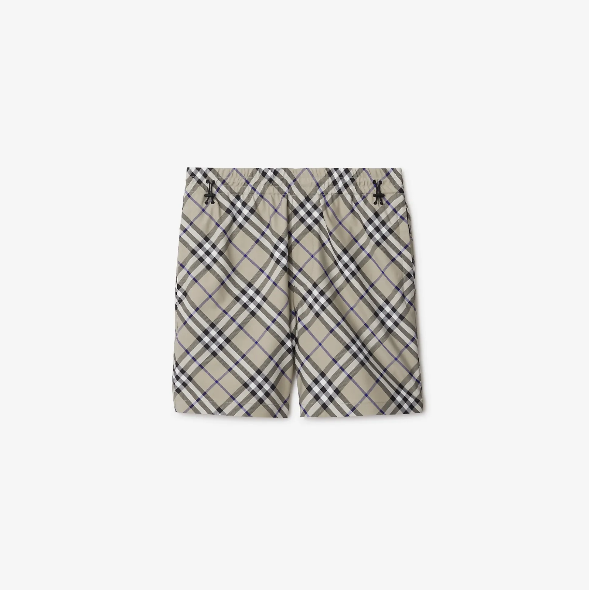 Outlet Burberry Check Shorts Lichen