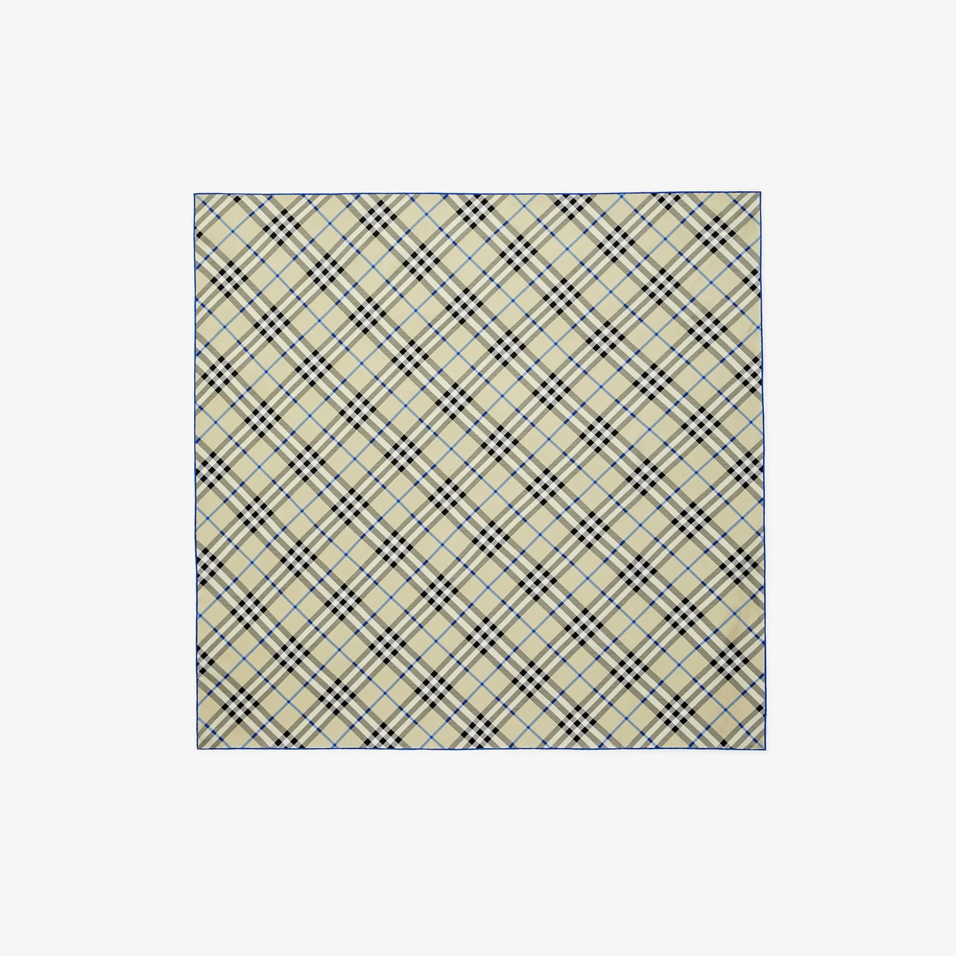 Sale Burberry Check Silk Scarf Lichen