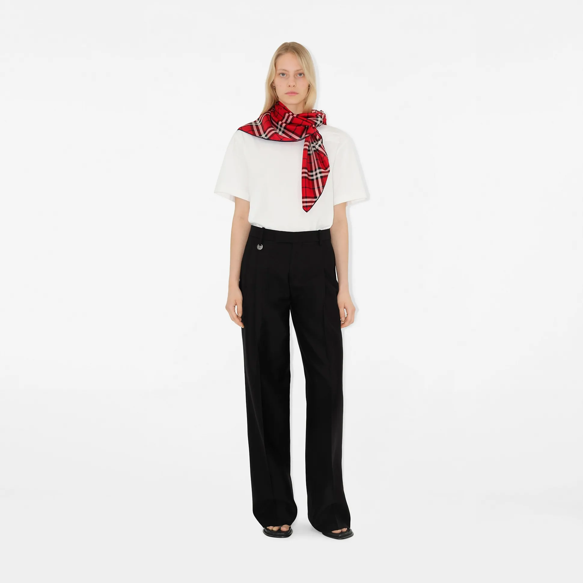 Best Burberry Check Silk Scarf Scarlett