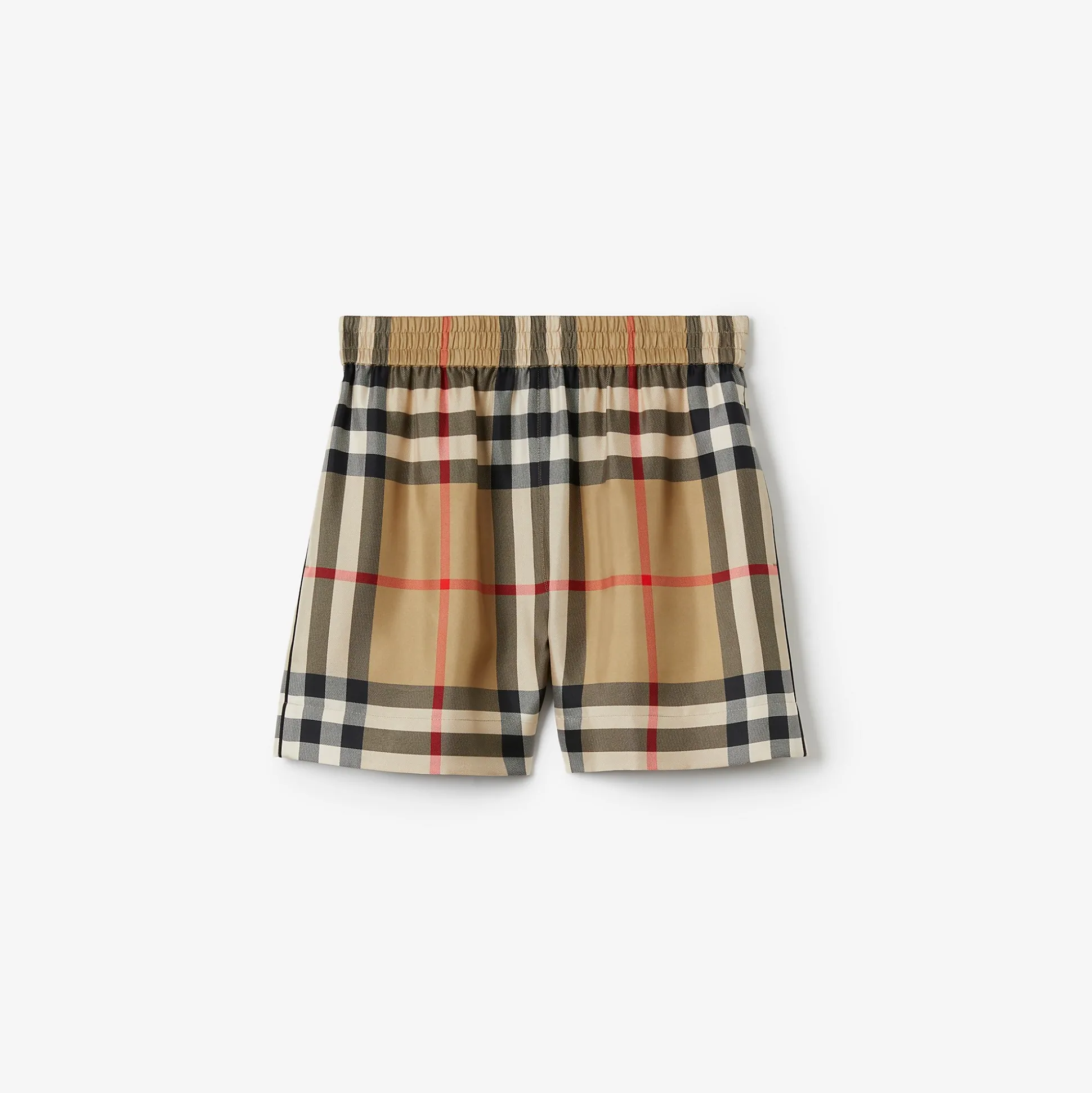 Flash Sale Burberry Check Silk Shorts Archivebeige