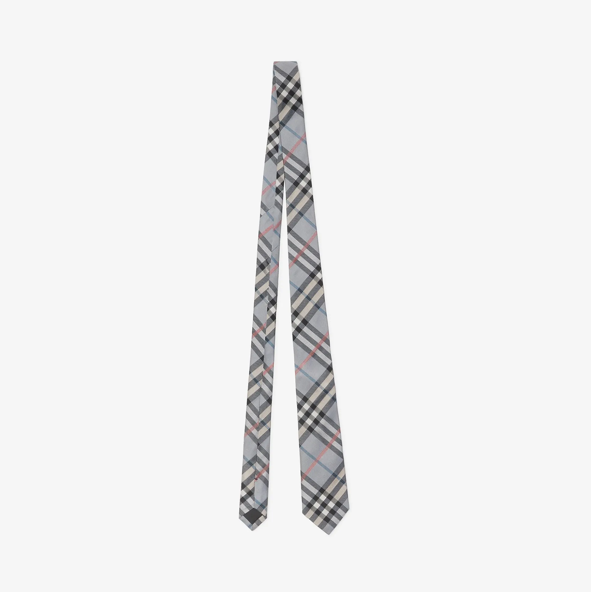 Clearance Burberry Check Silk Tie Glacier