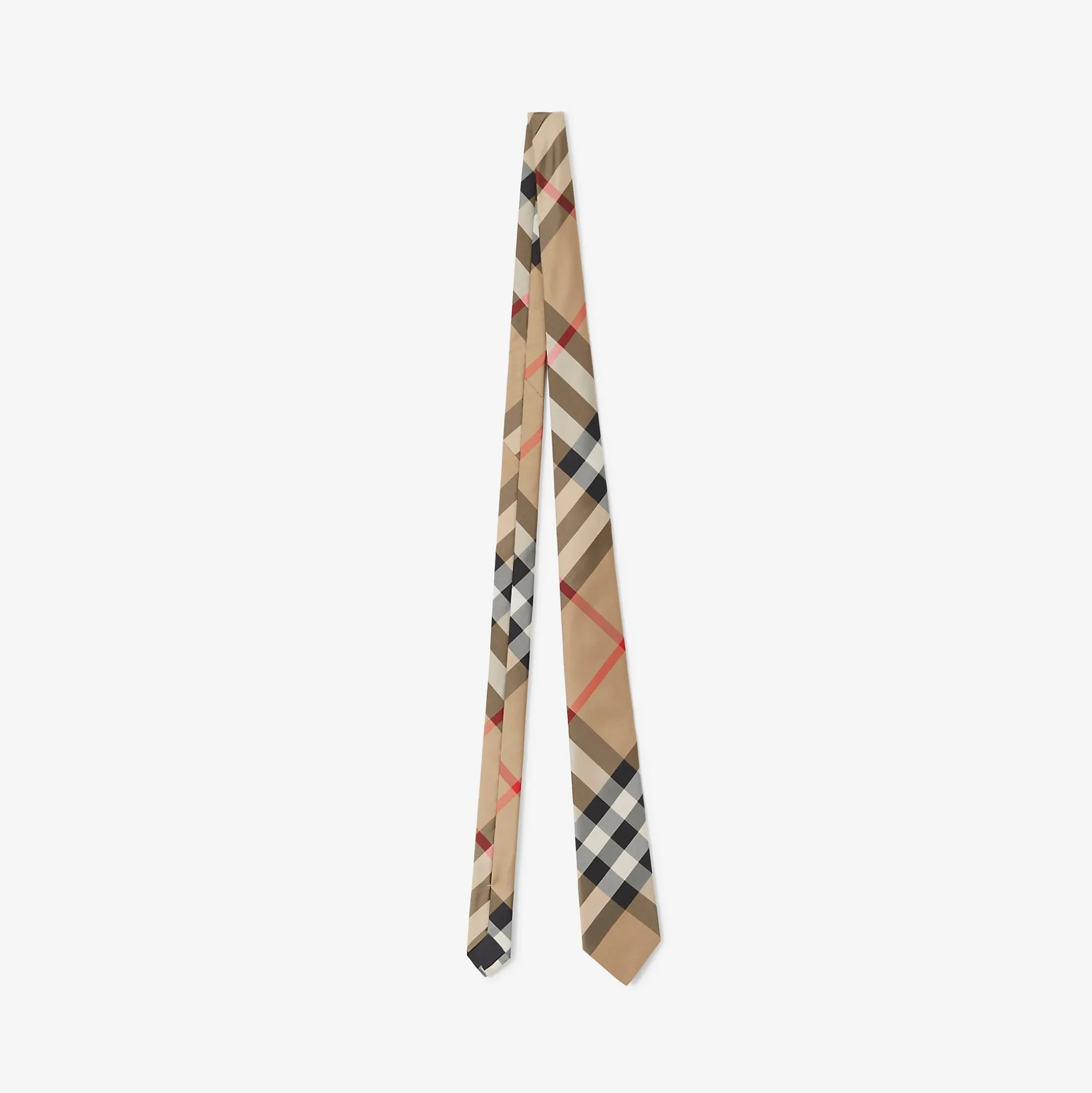 Store Burberry Check Silk Tie Archivebeige