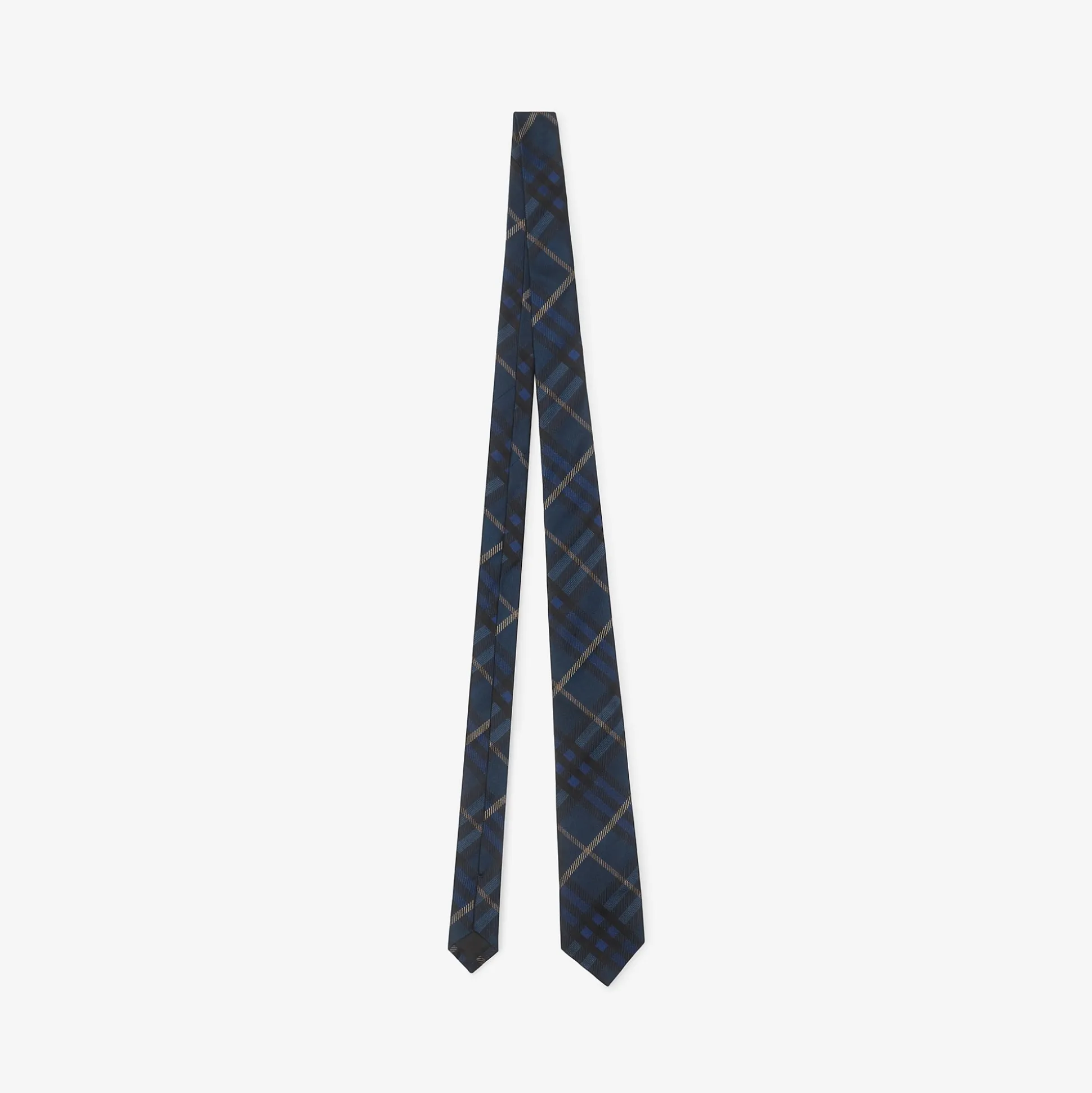 Store Burberry Check Silk Tie Midnight