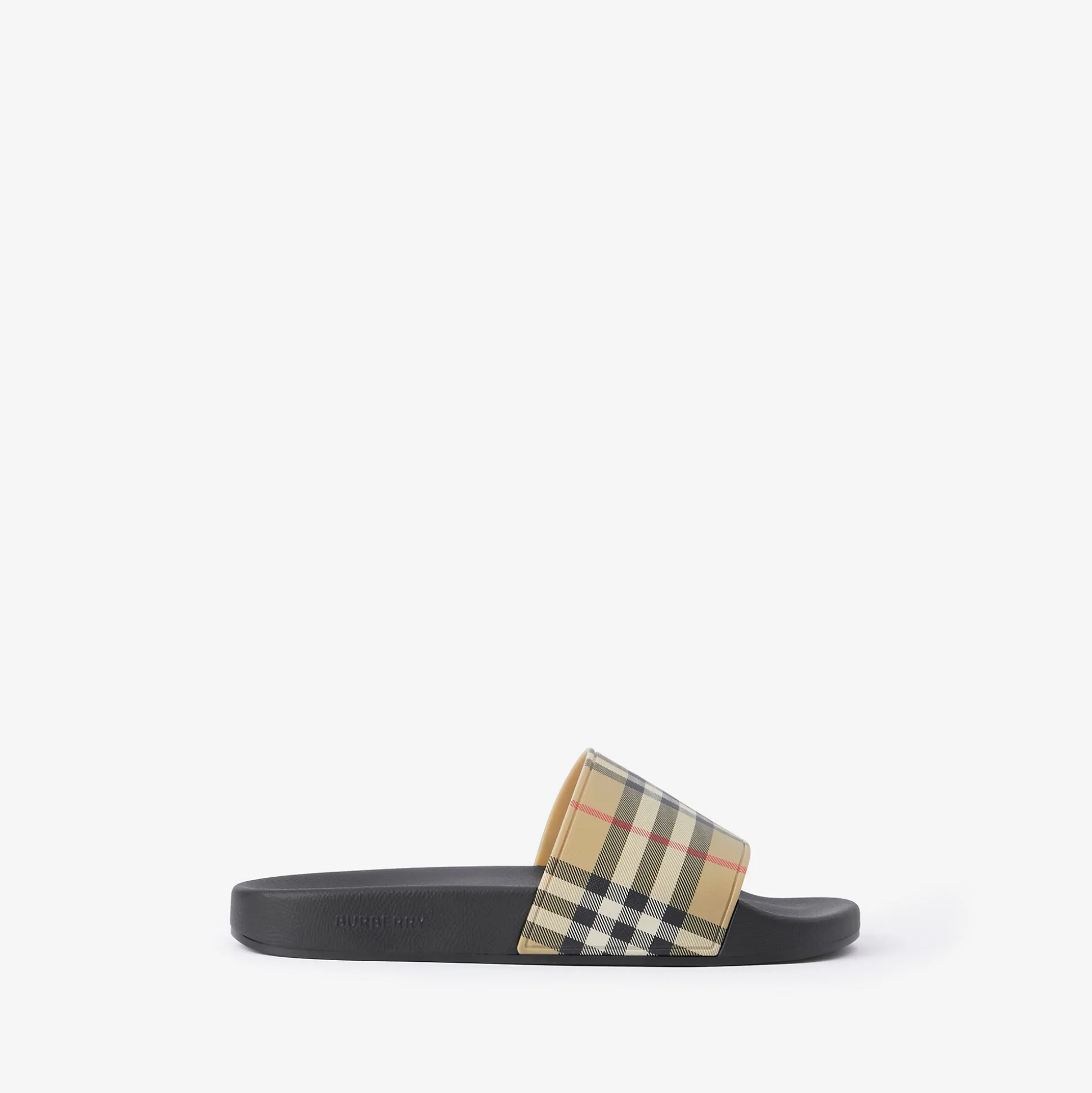 Clearance Burberry Check Slides Archivebeige