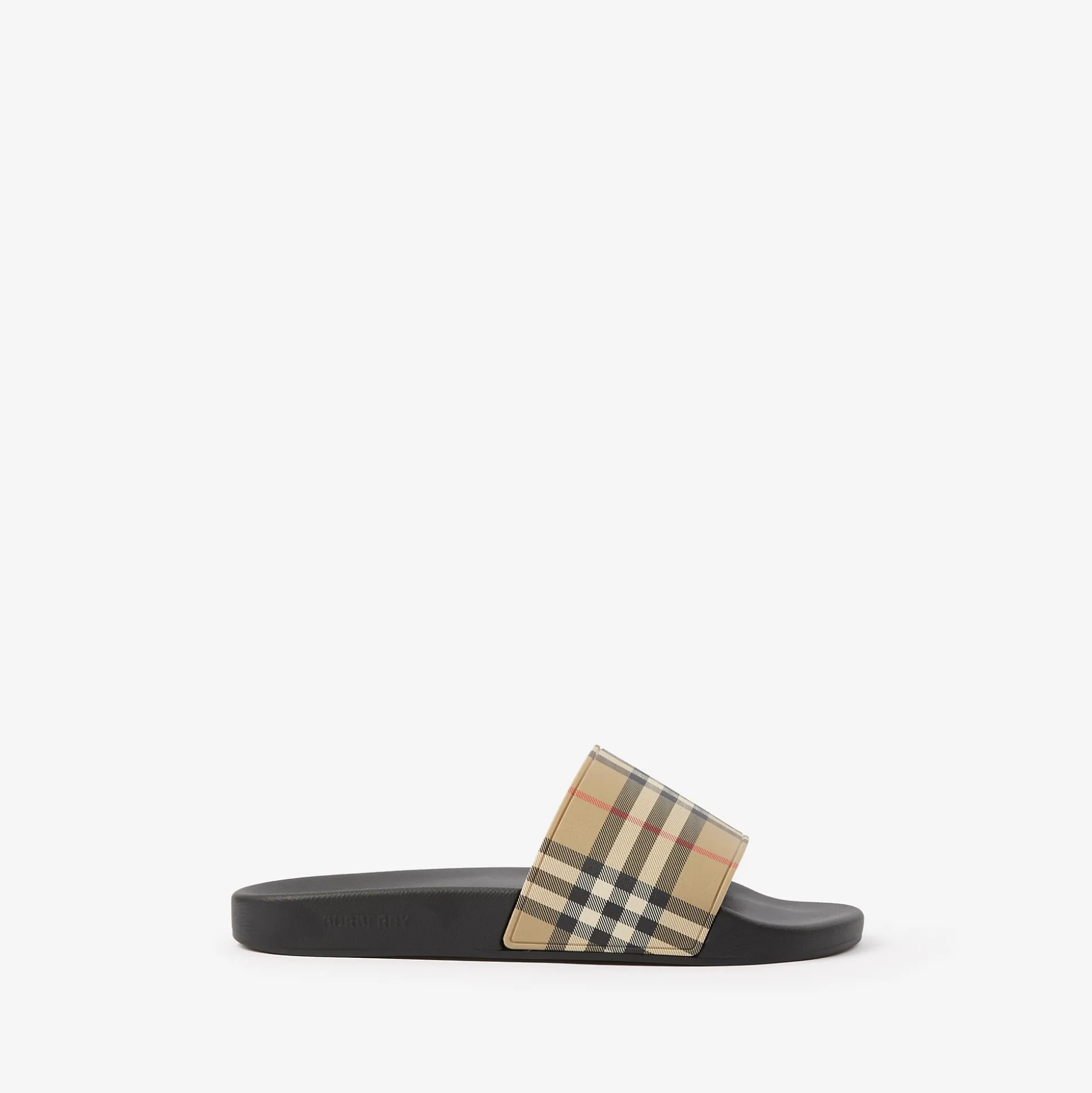 Cheap Burberry Check Slides Archivebeige