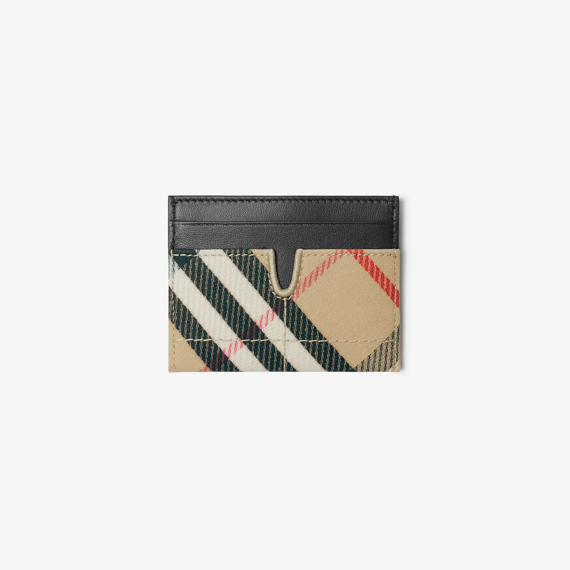 Shop Burberry Check Snip Card Case Sand