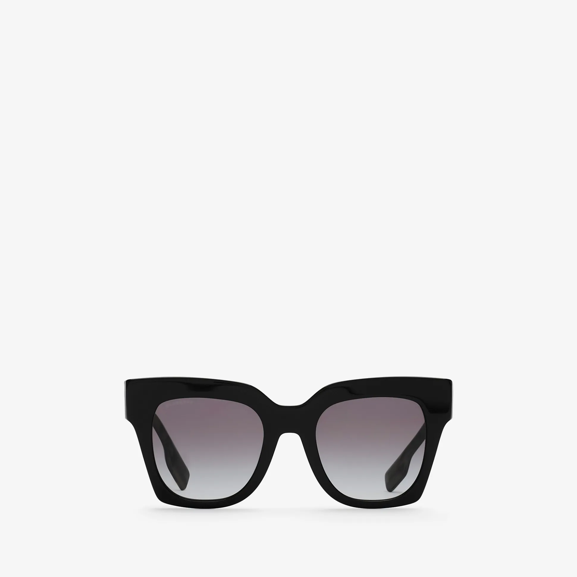 Outlet Burberry Check Square Sunglasses Black/beige