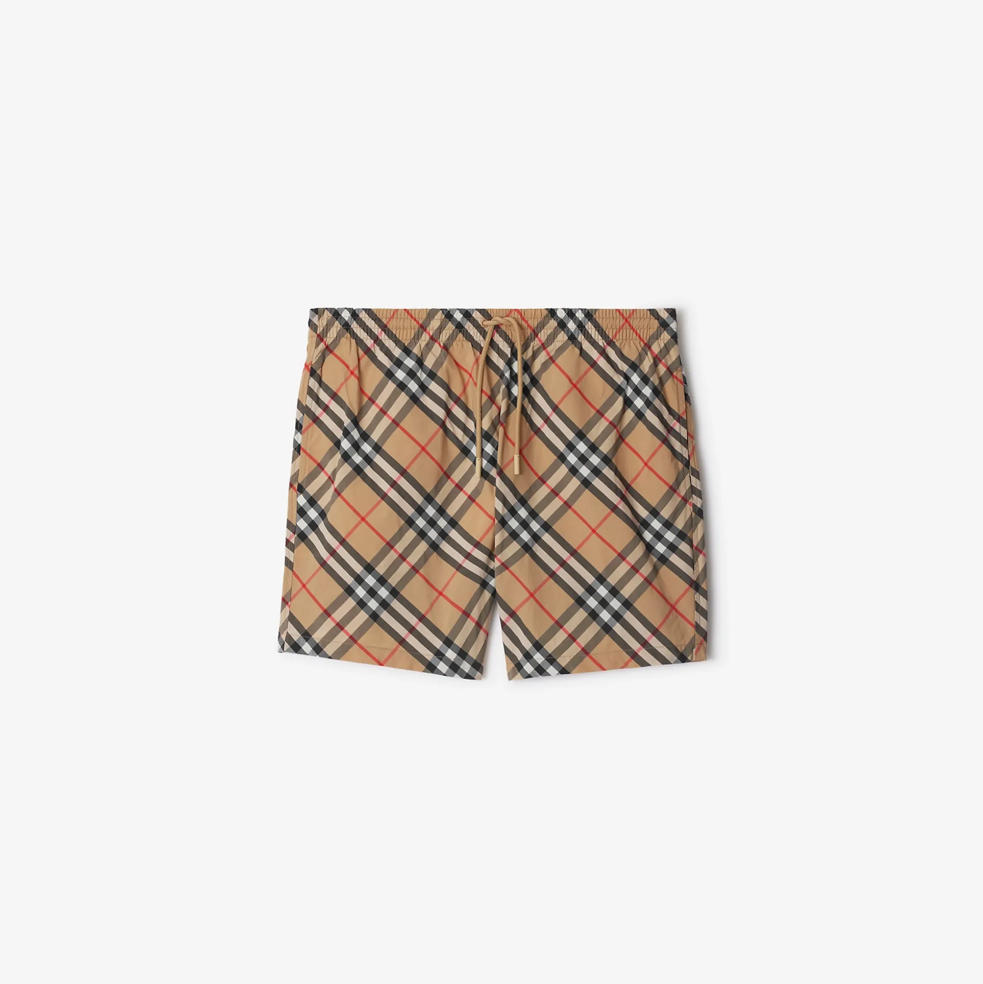 Outlet Burberry Check Swim Shorts Sand