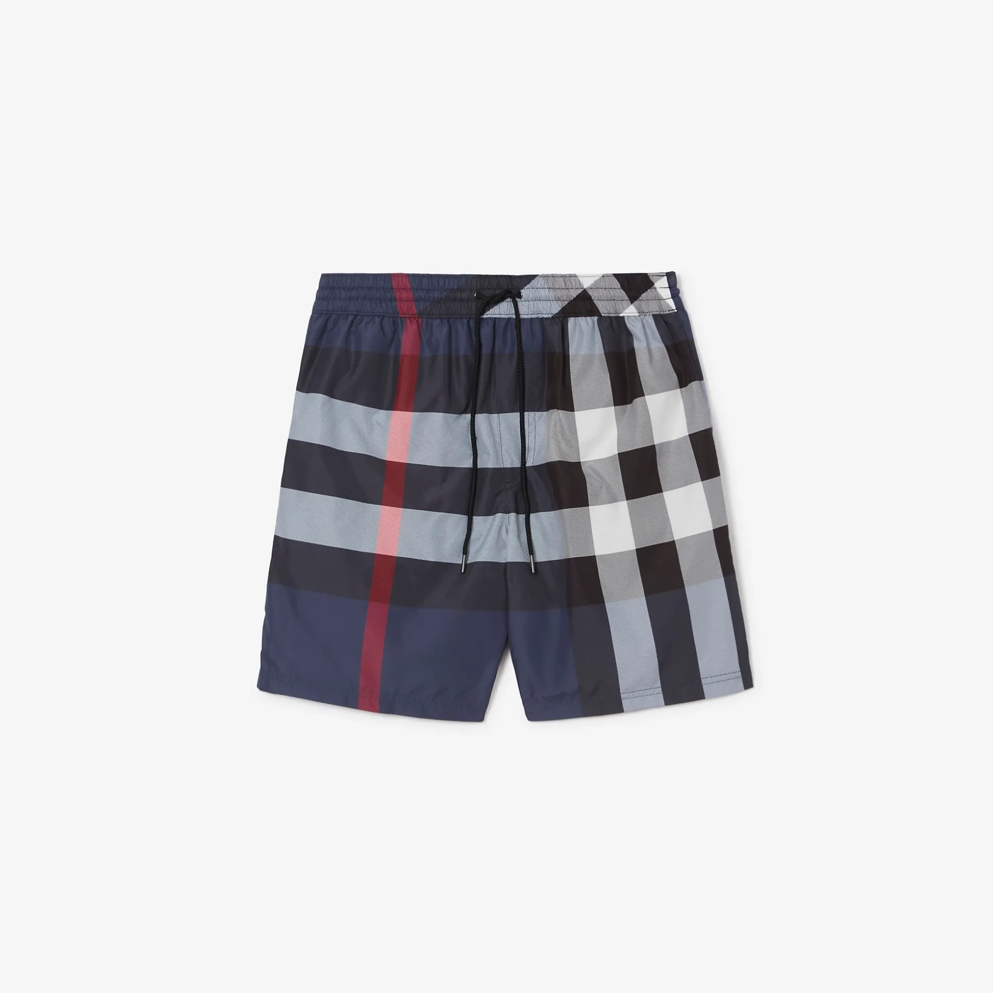 Cheap Burberry Check Swim Shorts Carbonblue