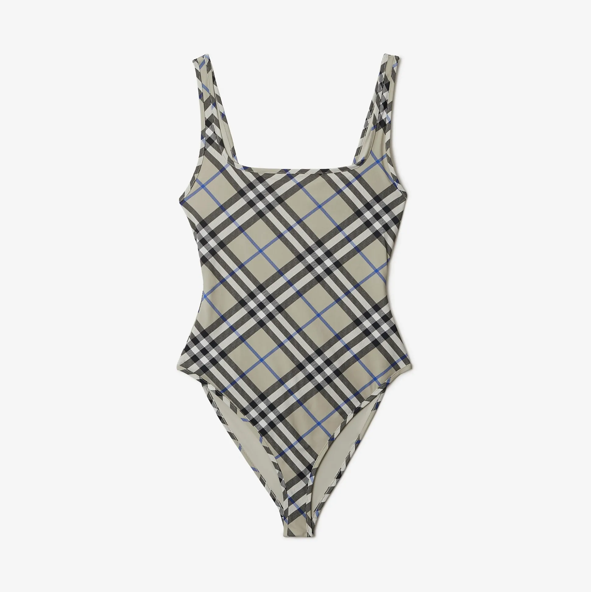 New Burberry Check Swimsuit Lichen