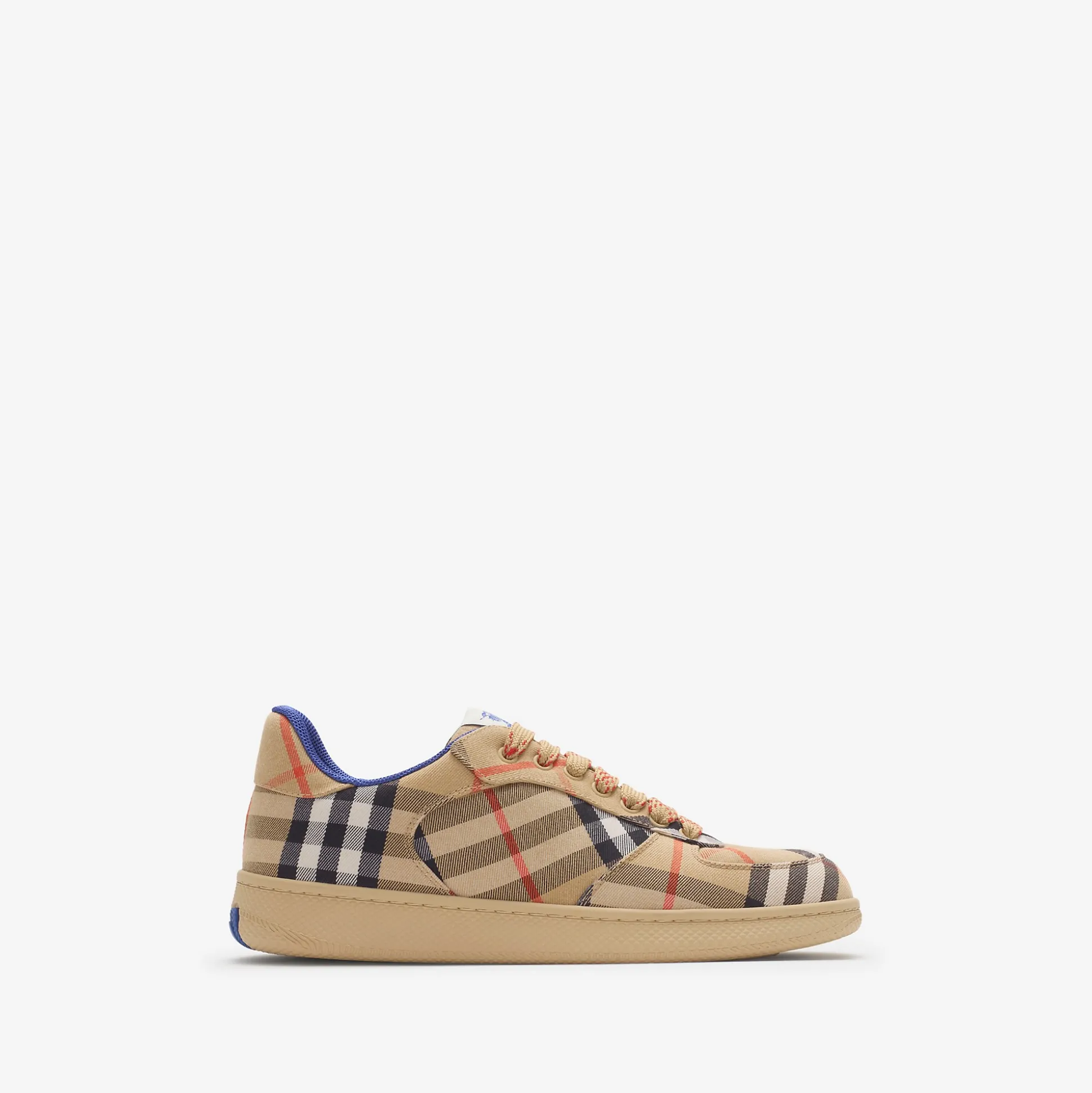 Online Burberry Check Terrace Sneakers Sand