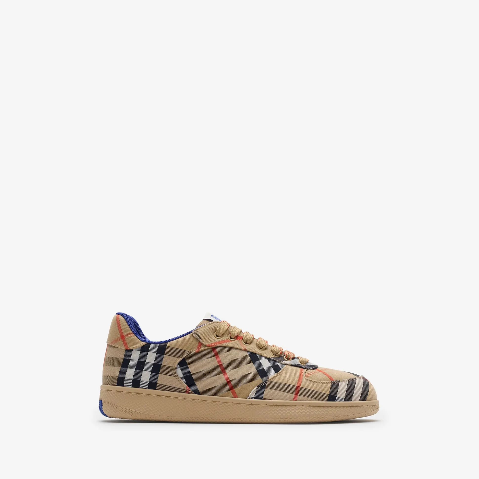 Clearance Burberry Check Terrace Sneakers Sand