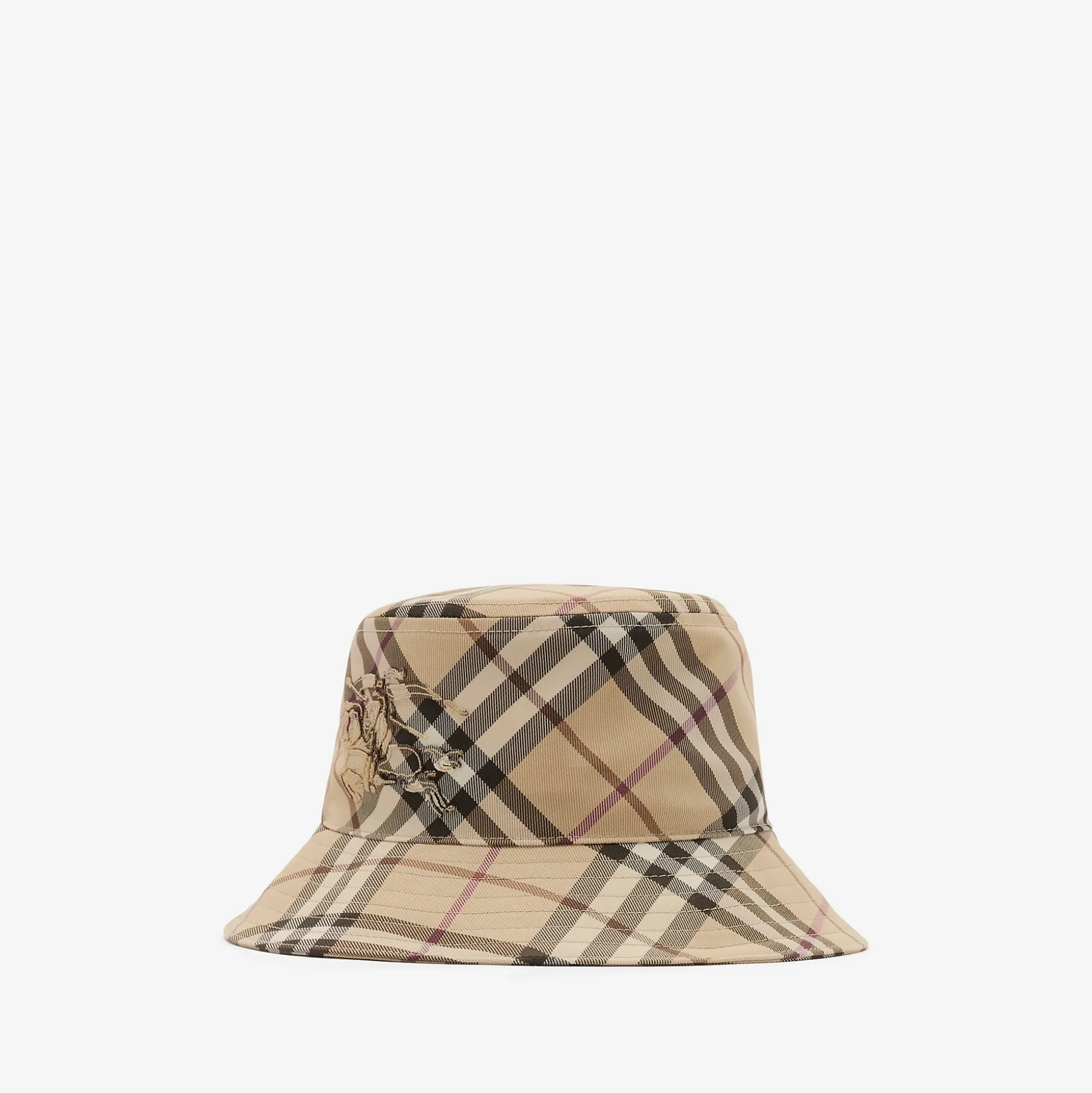 Best Burberry Check Twill Bucket Hat Alabaster