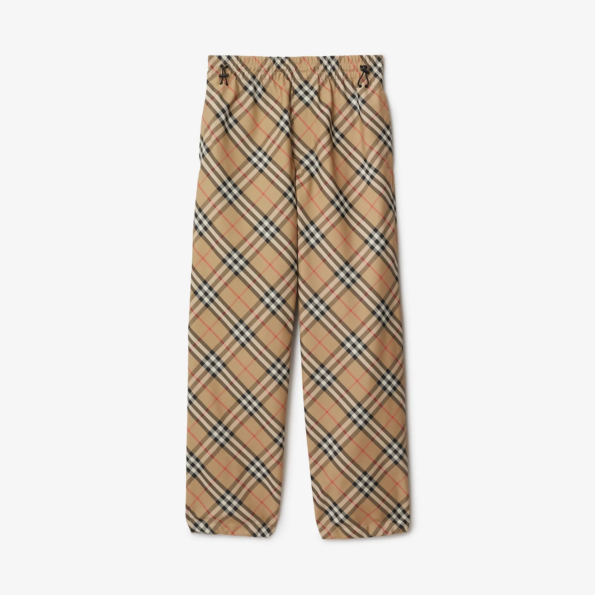 Cheap Burberry Check Twill Trousers Sand