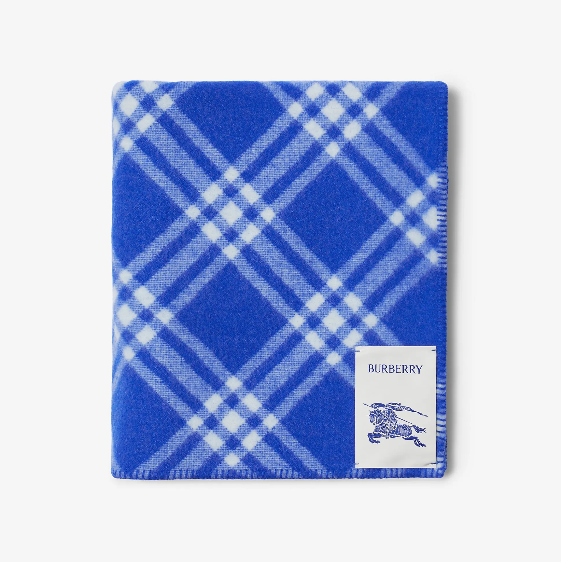 Shop Burberry Check Wool Blanket Knight