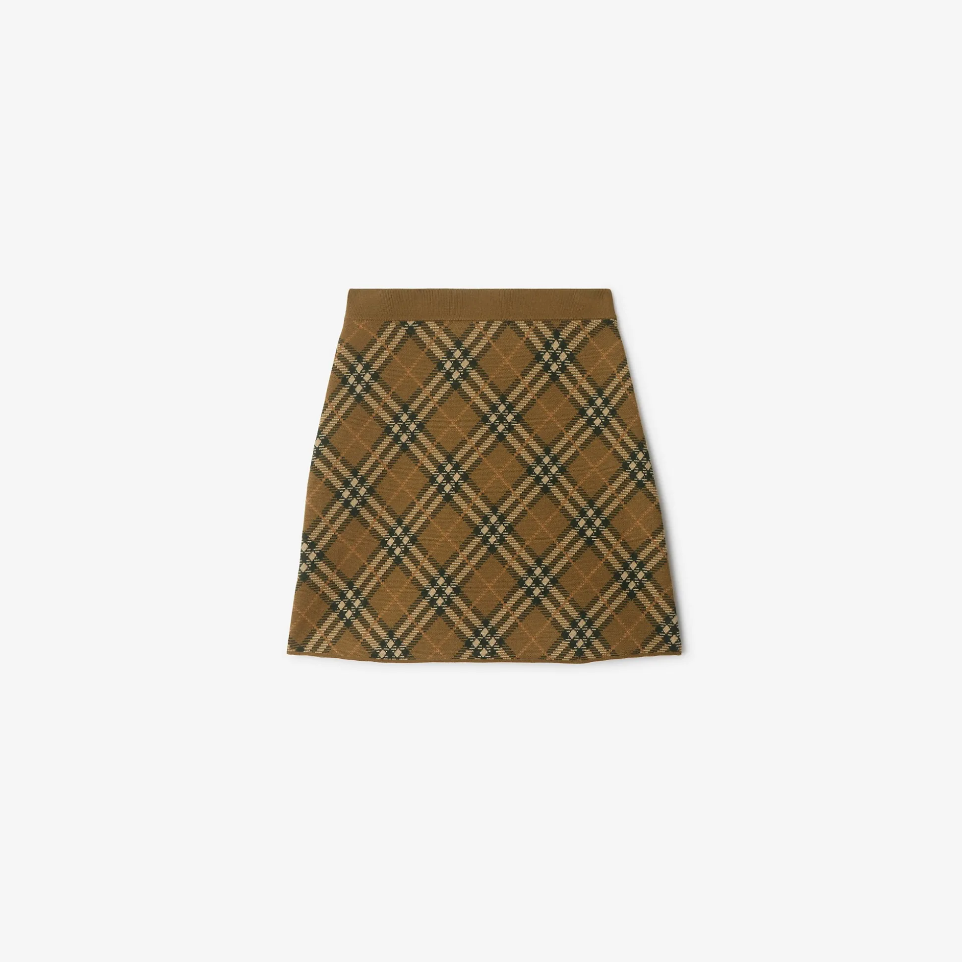 Hot Burberry Check Wool Blend Mini Skirt Shrew