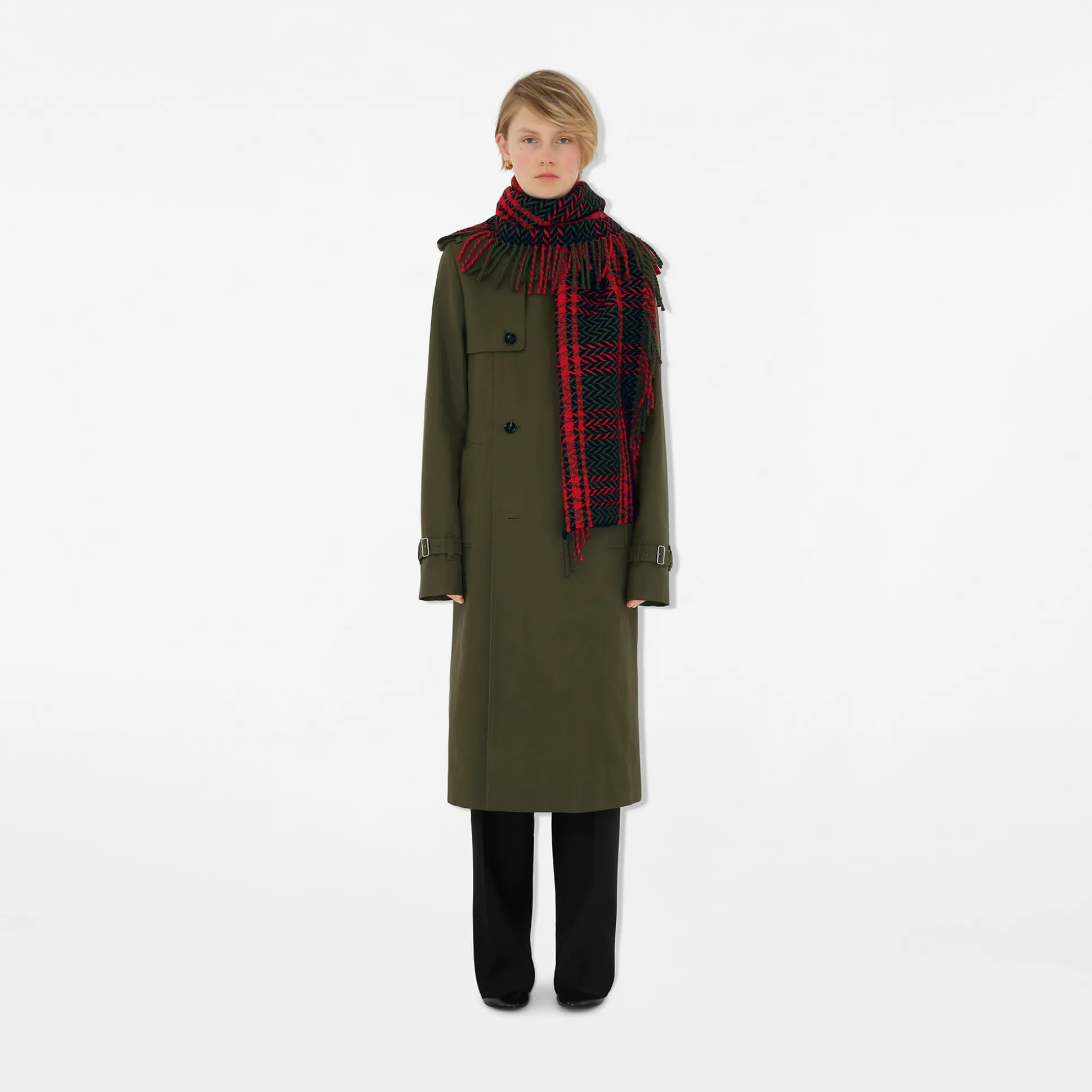 Sale Burberry Check Wool Happy Scarf Loch