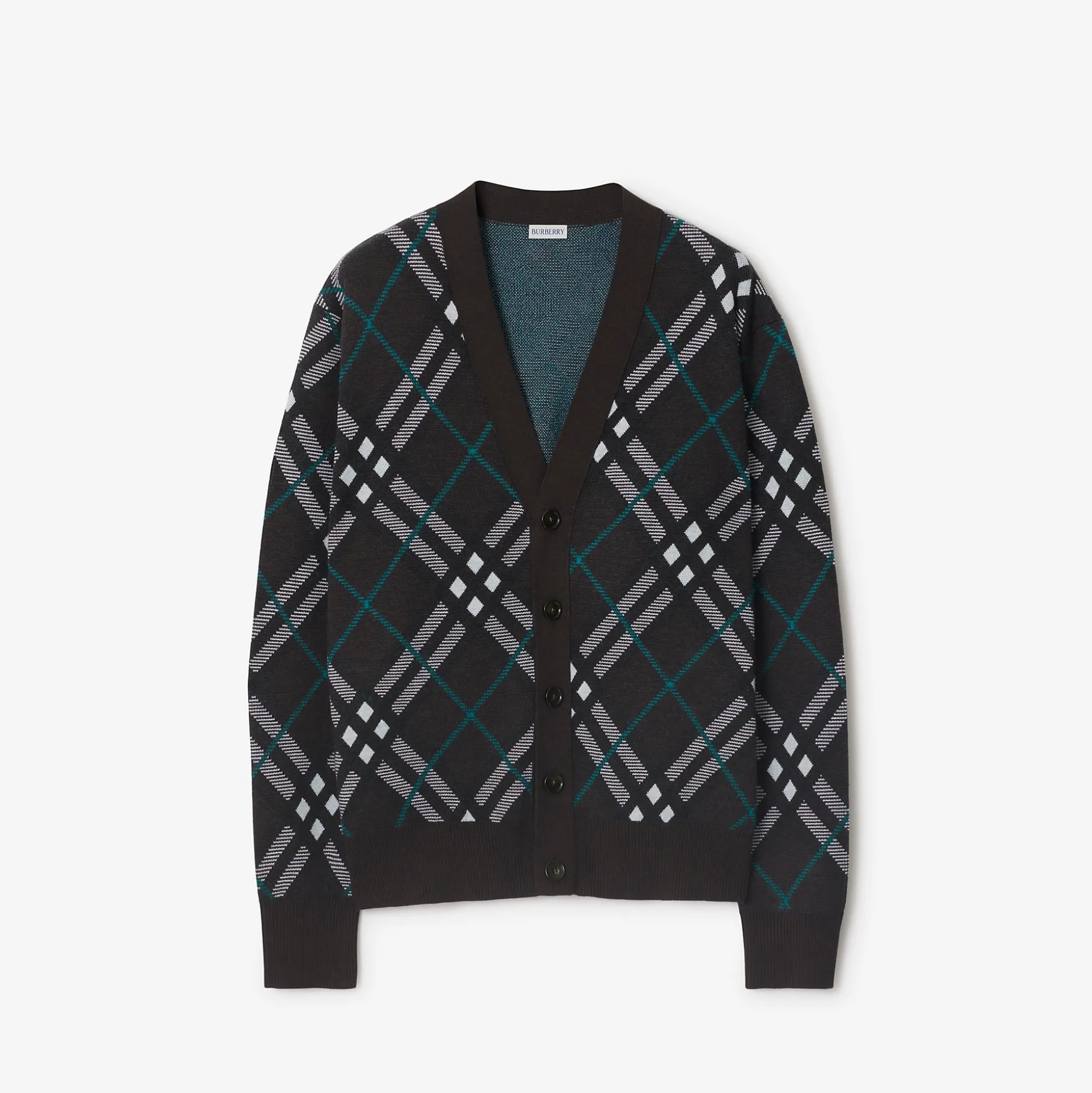 Online Burberry Check Wool Mohair Blend Cardigan Snug