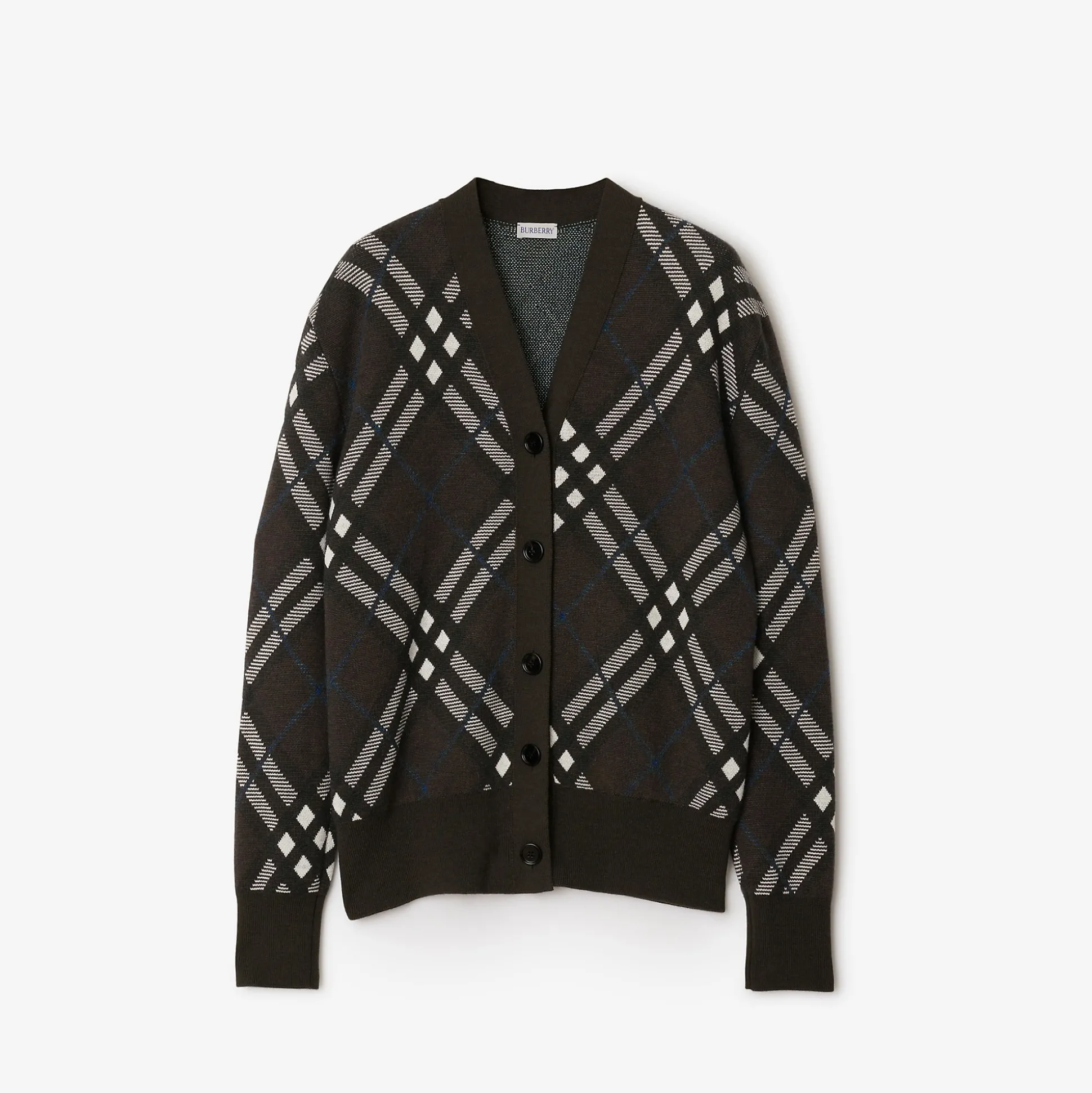 Store Burberry Check Wool Mohair Blend Cardigan Snug