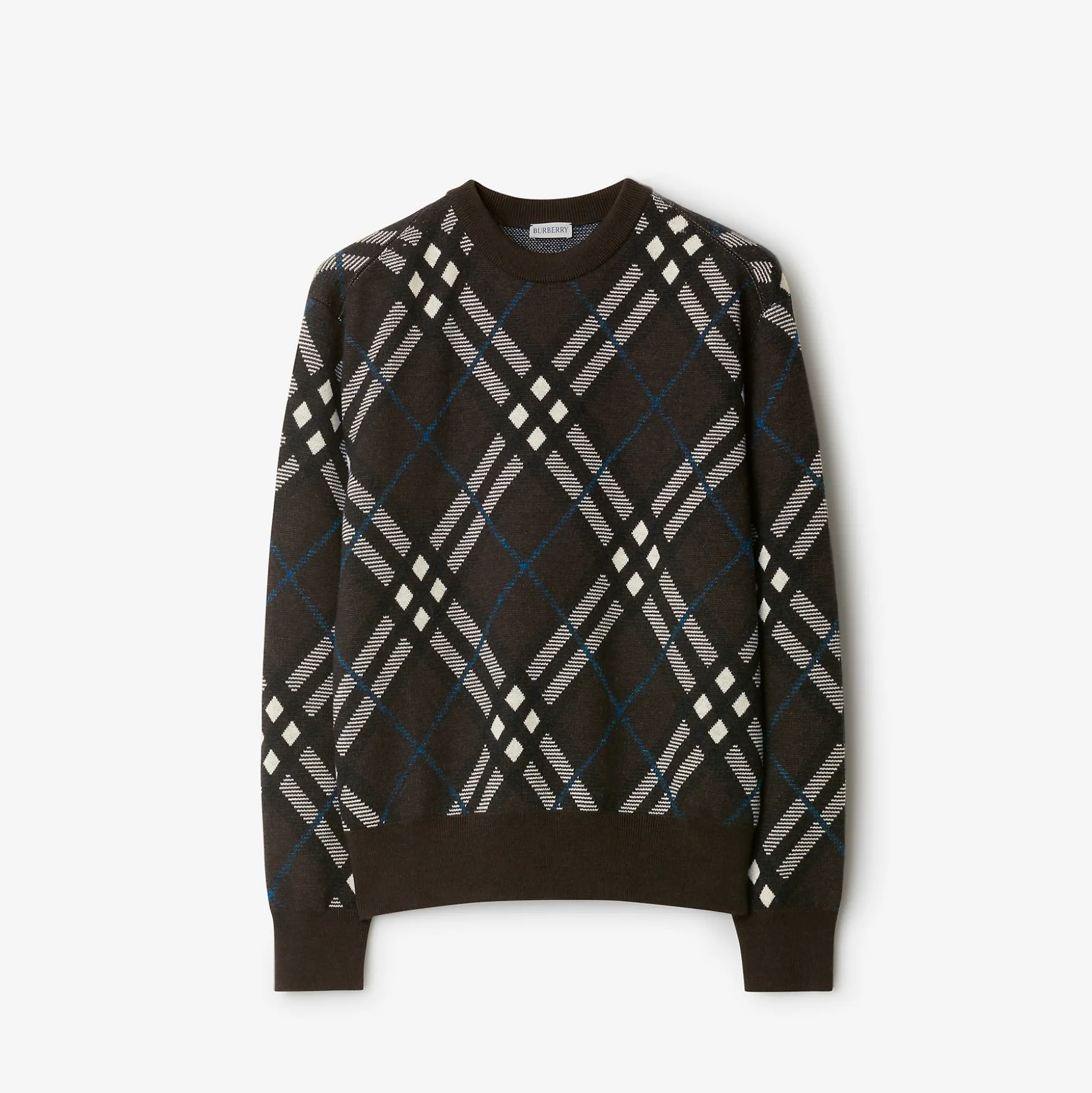 Sale Burberry Check Wool Mohair Blend Sweater Snug