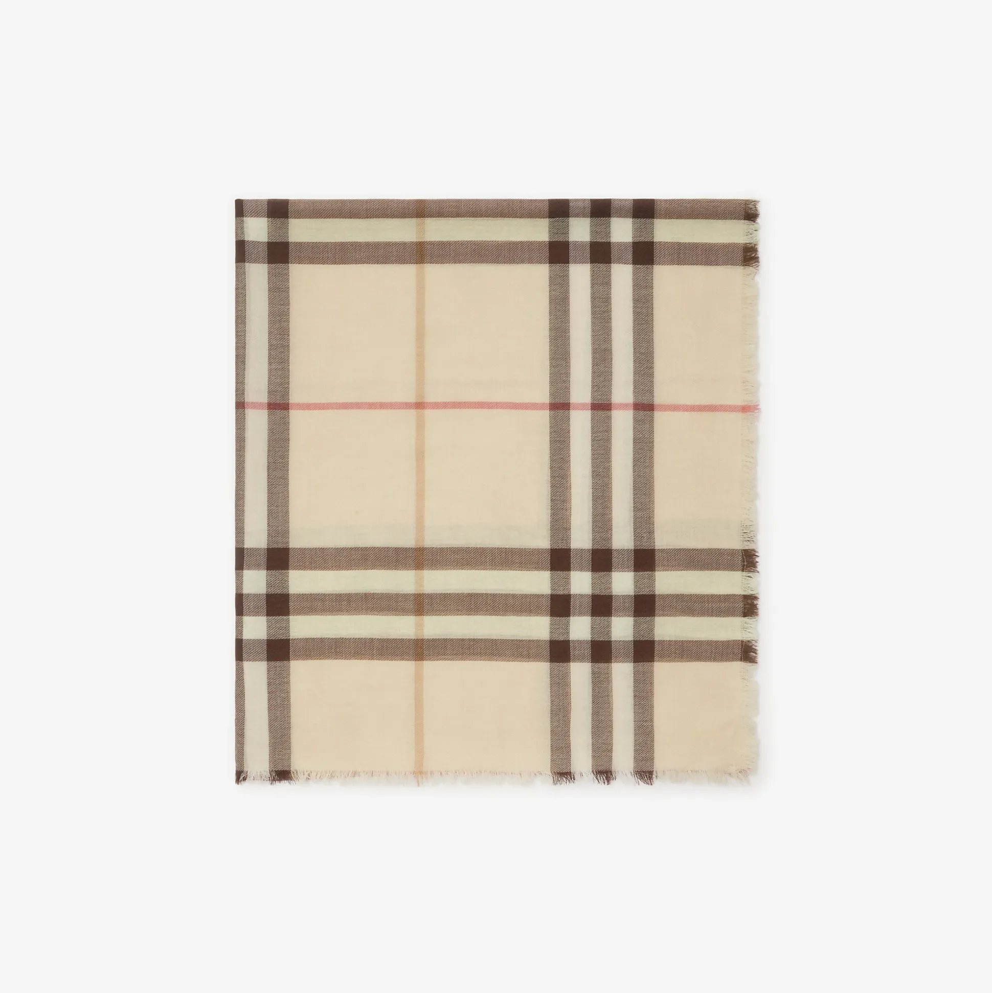 Fashion Burberry Check Wool Scarf Alabasterpink