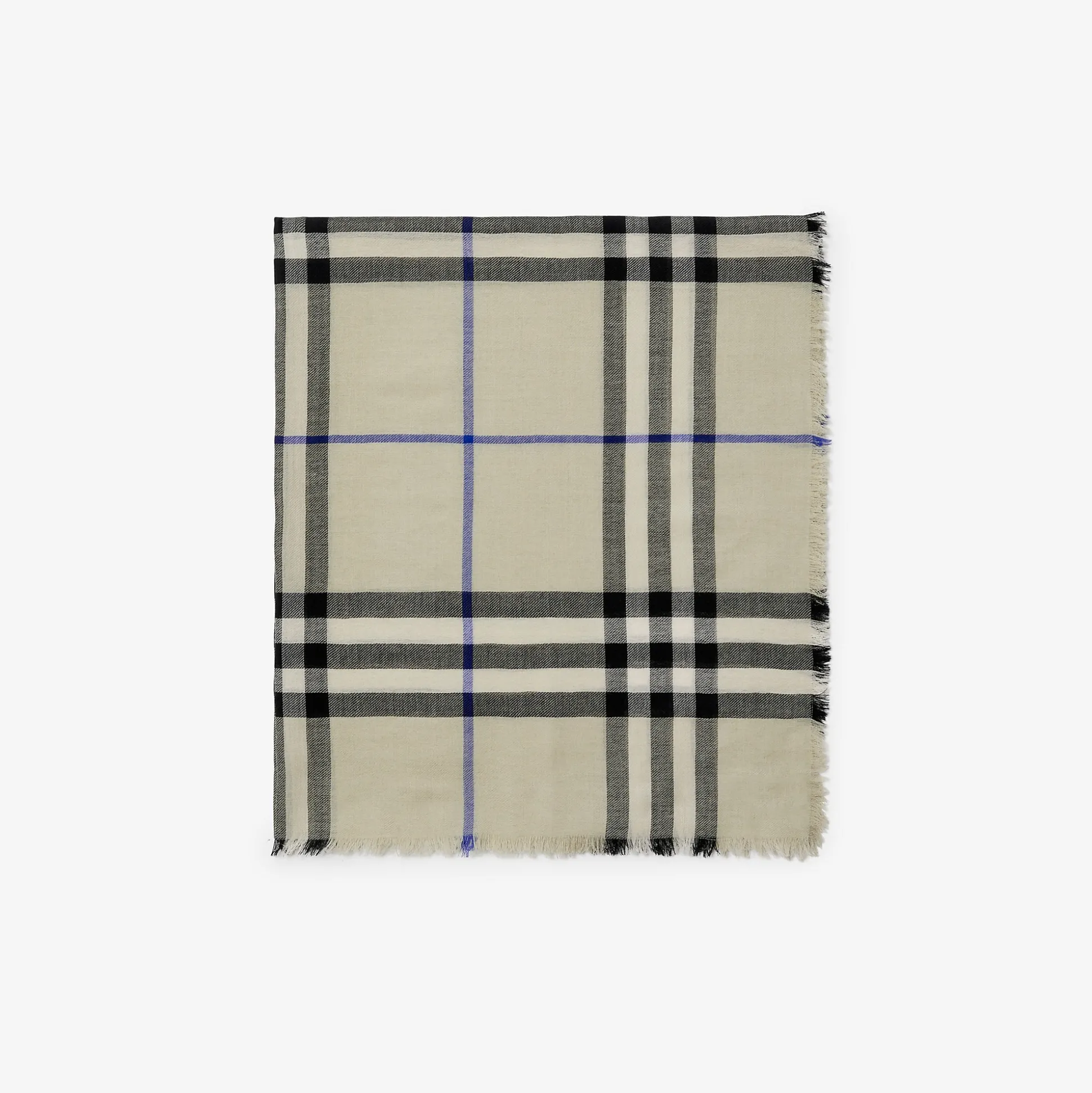 Store Burberry Check Wool Scarf Lichen