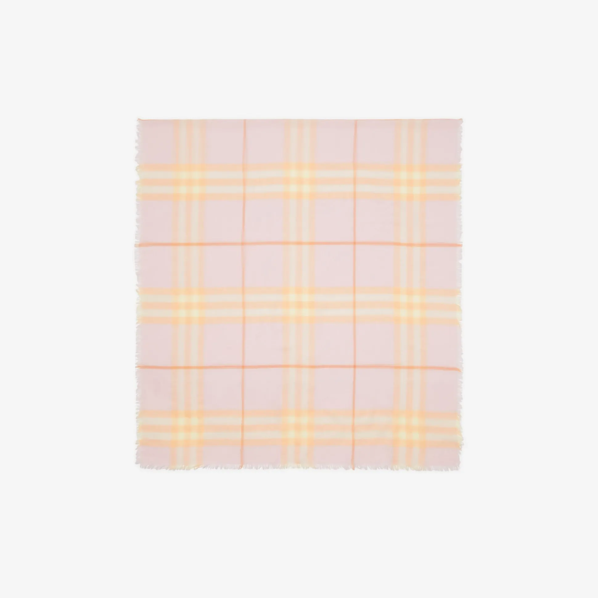 Outlet Burberry Check Wool Scarf Cameo