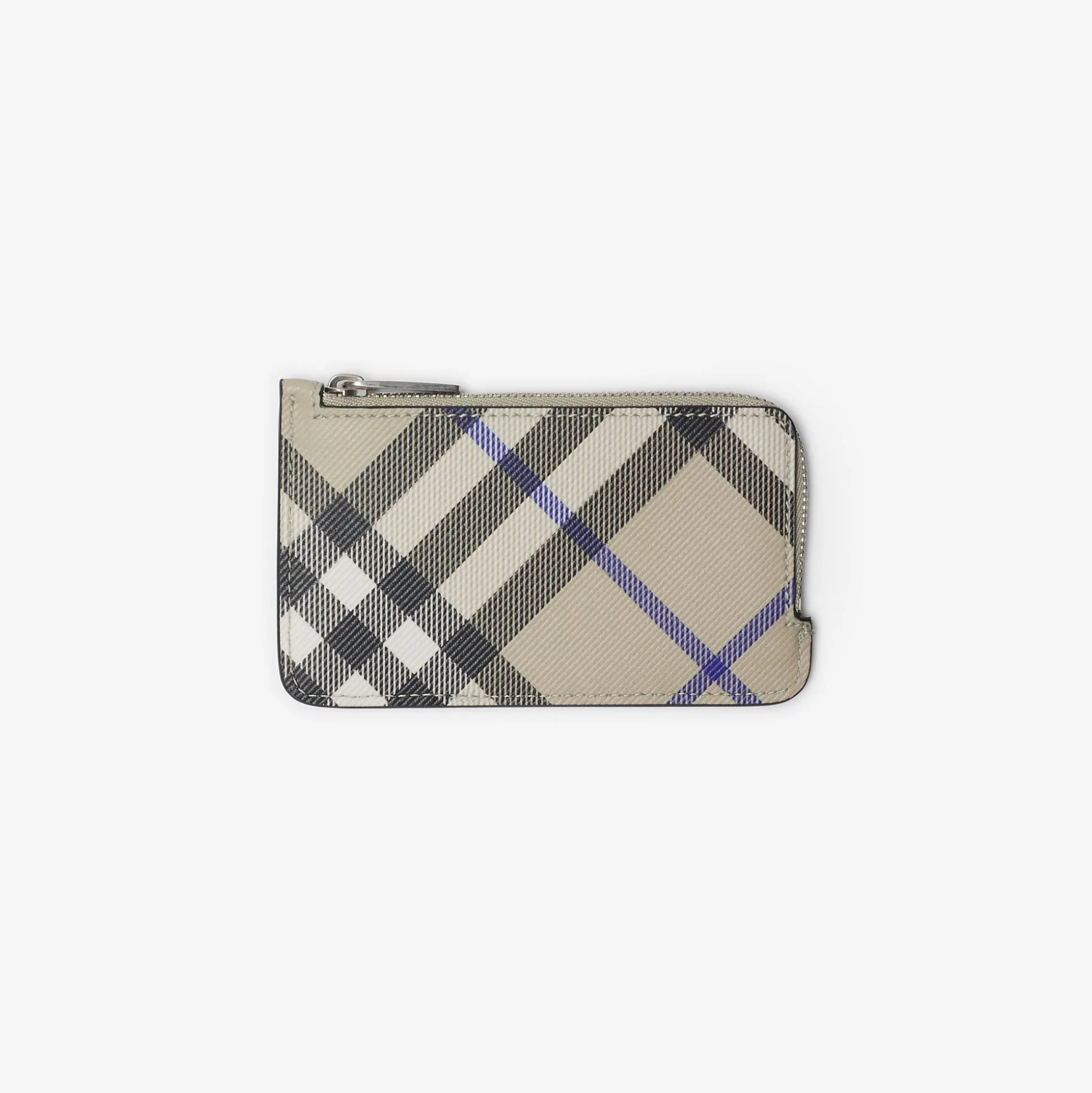 Discount Burberry Check Zip Card Case Lichen