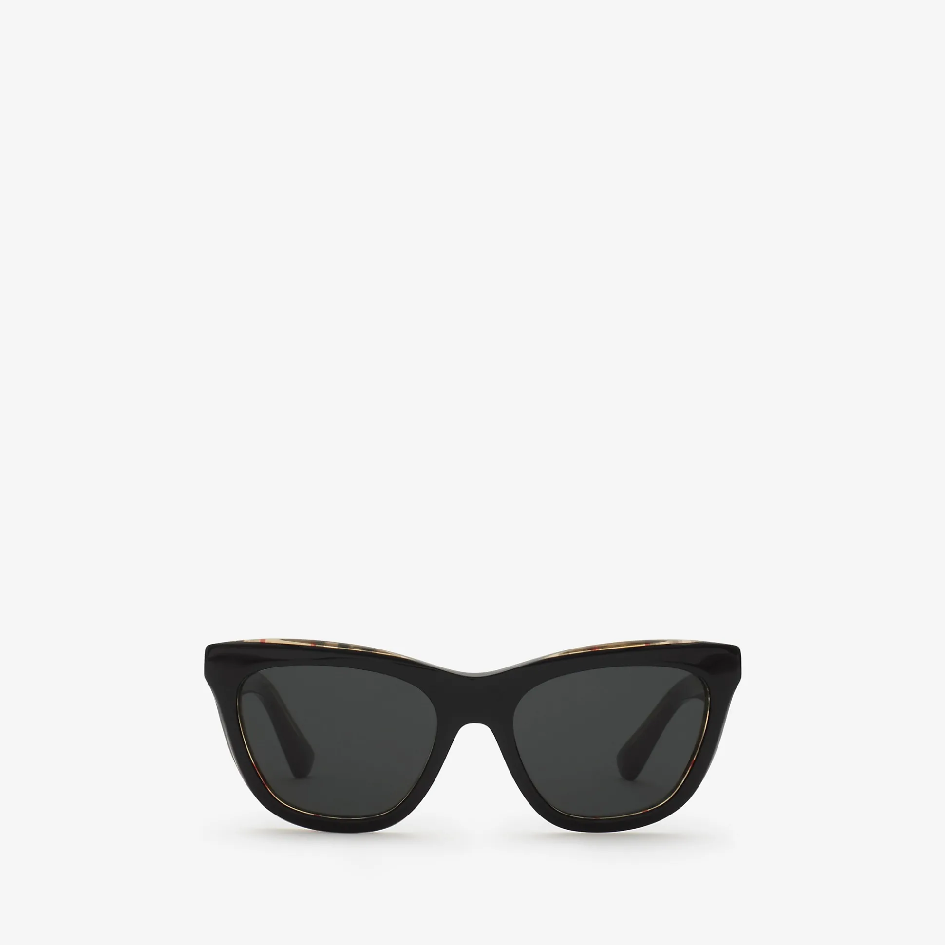 Cheap Burberry Code Cat-eye Sunglasses Black/archivebeige