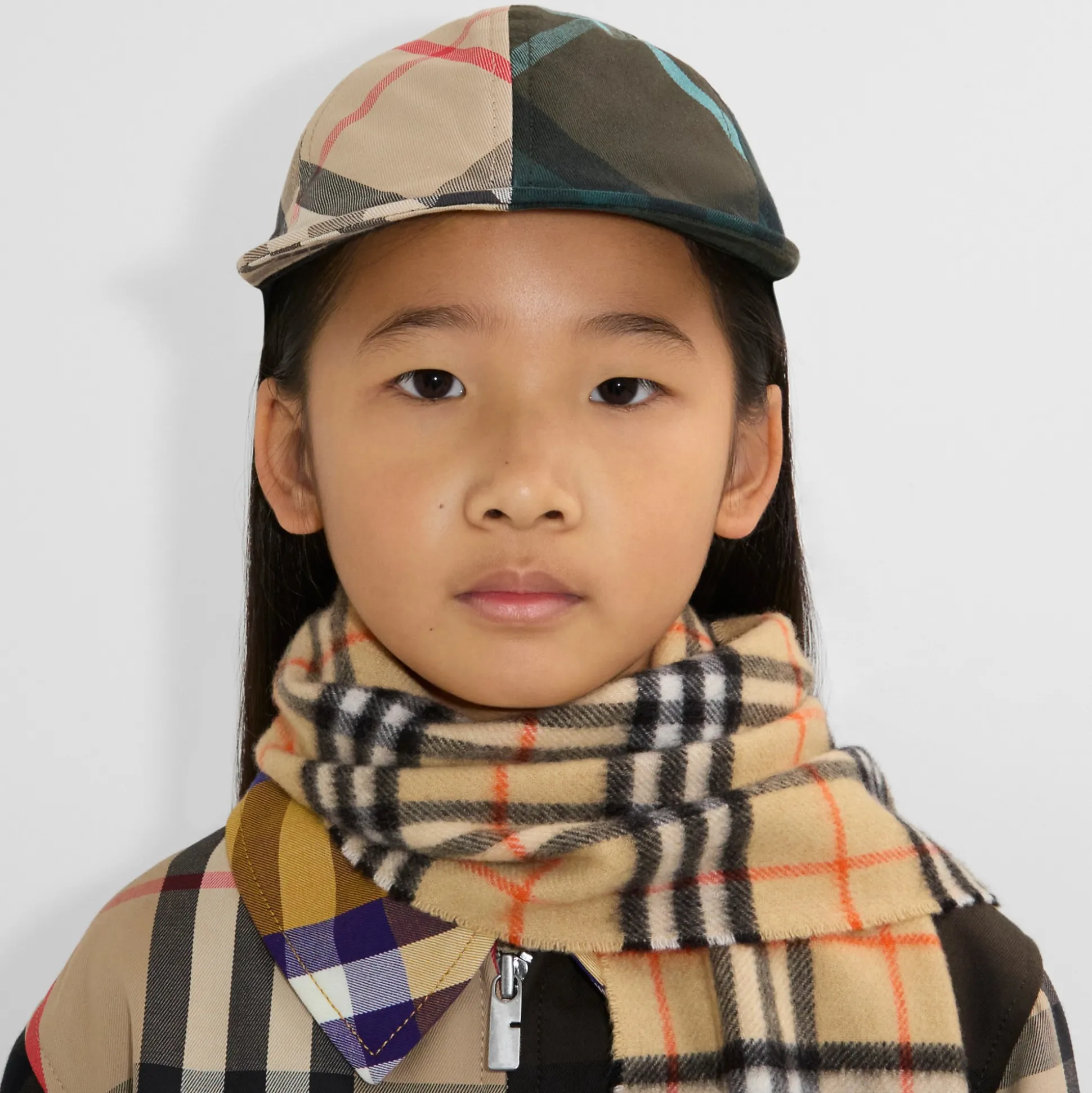 Discount Burberry Contrast Check Cotton Baseball Cap Archivebeige/otter