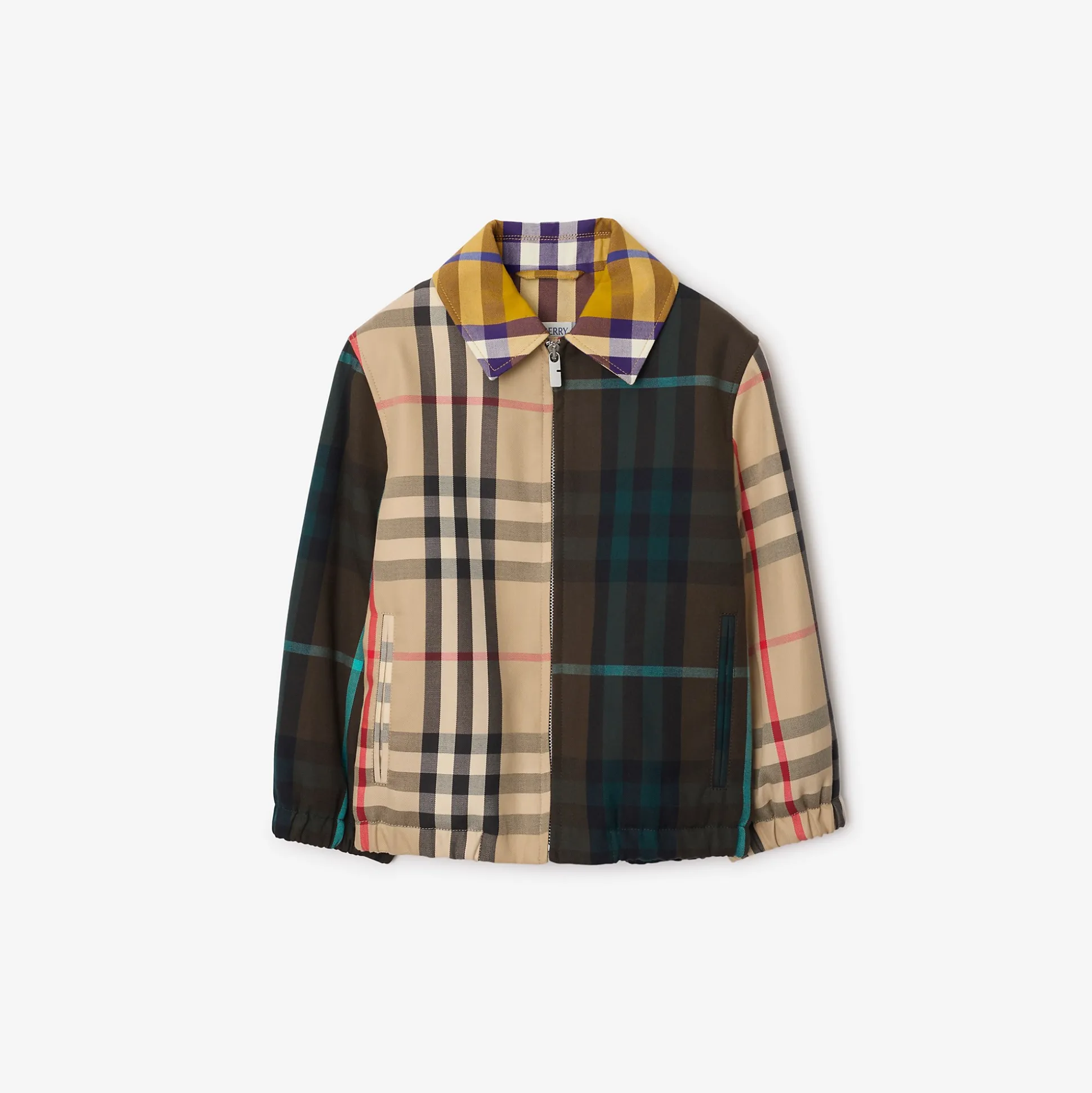 Cheap Burberry Contrast Check Cotton Harrington Jacket Duck