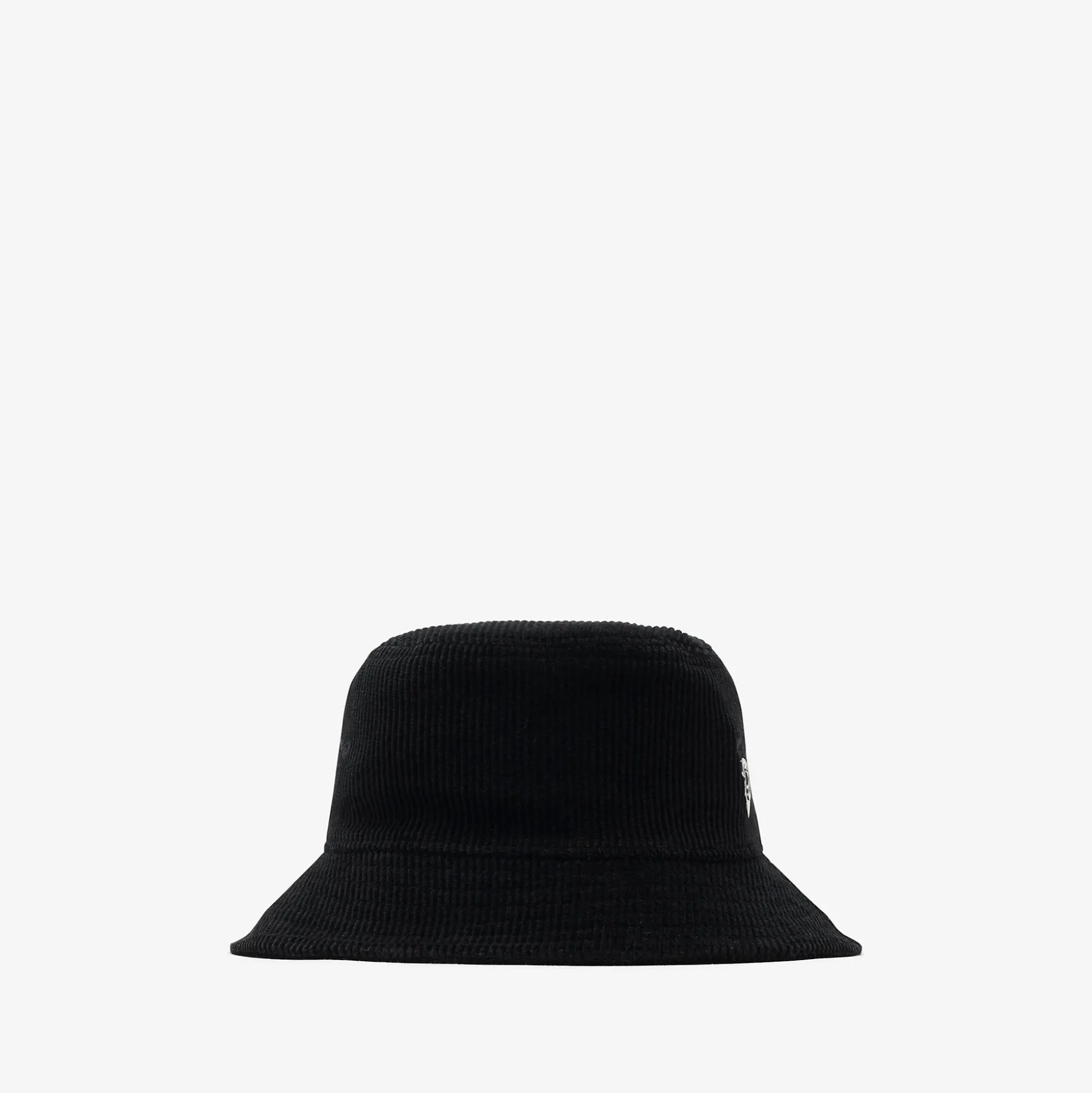 New Burberry Corduroy Bucket Hat Black