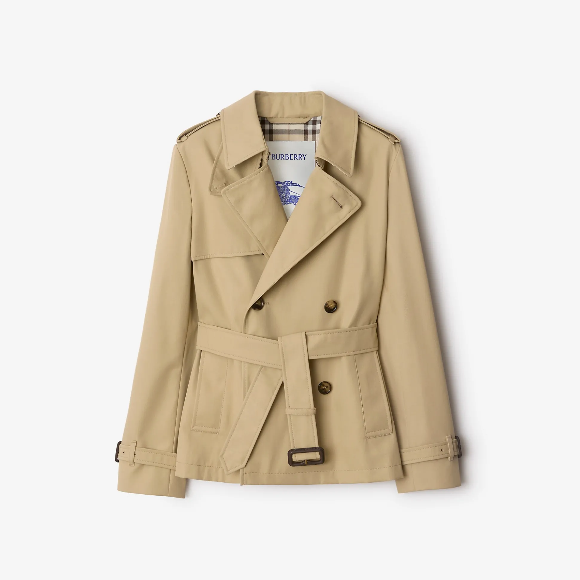 Cheap Burberry Cotton Blend Saltaire Trench Jacket Beige