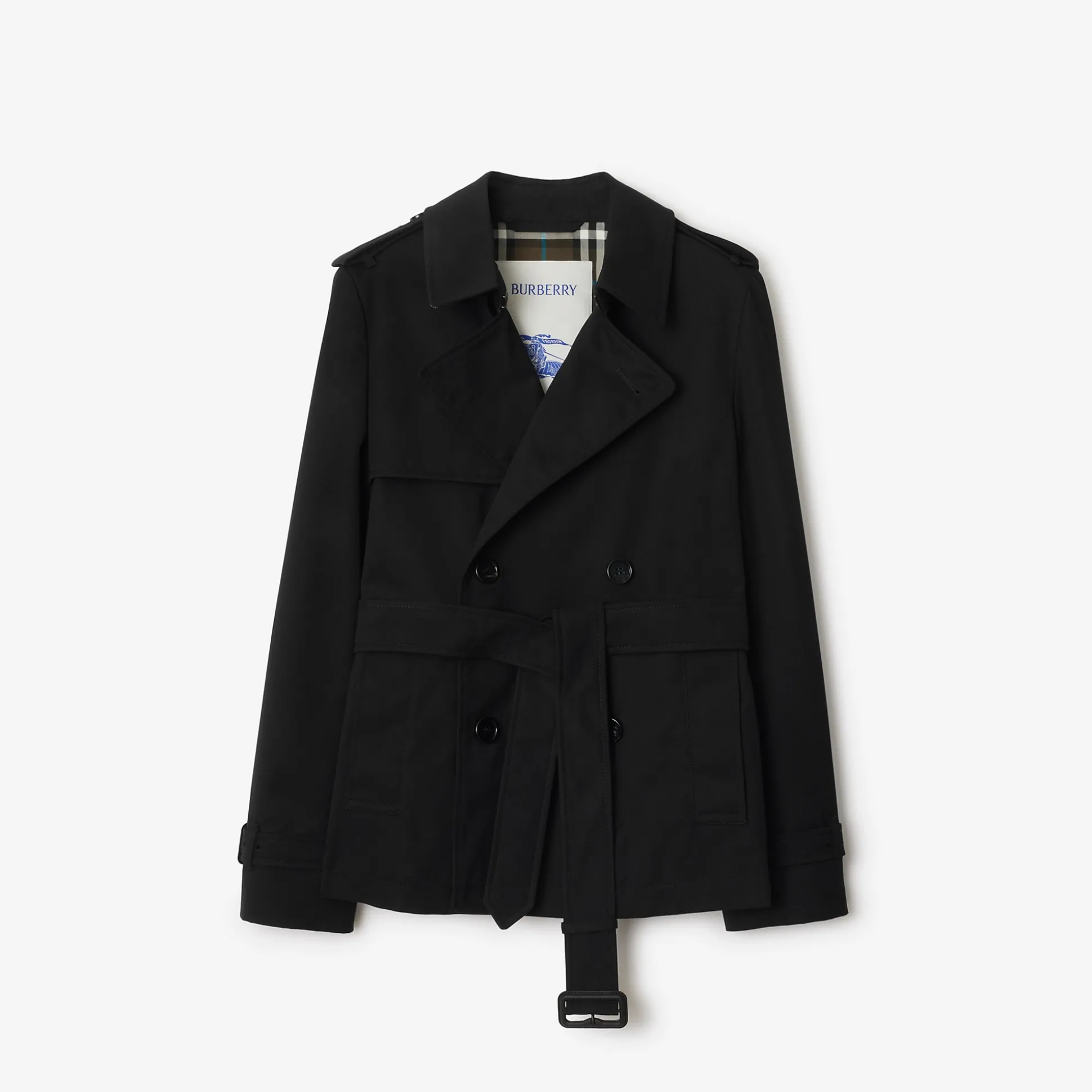 Best Burberry Cotton Blend Saltaire Trench Jacket Black