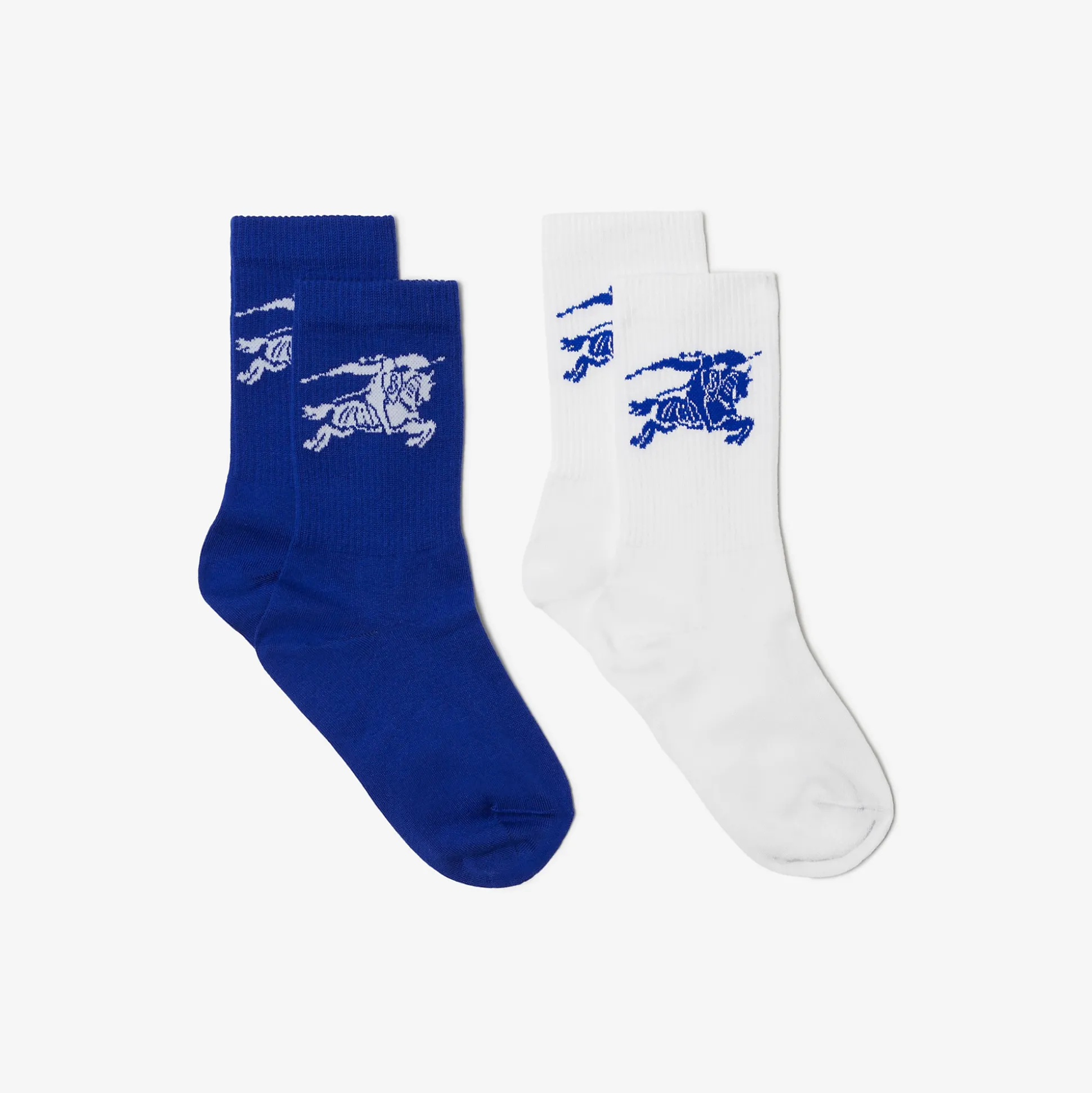 Outlet Burberry Cotton Blend Two-piece Socks Set Knight