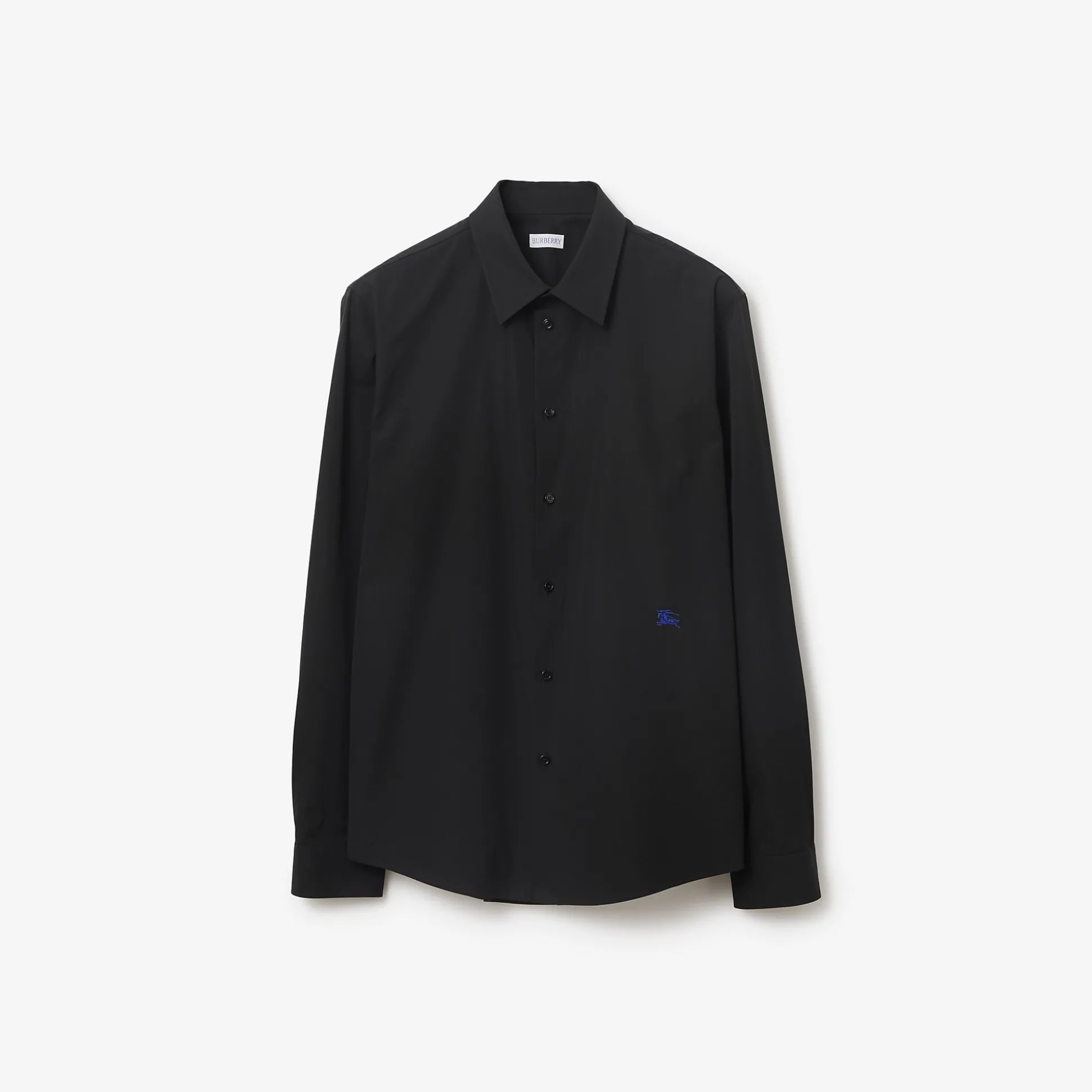 Hot Burberry Cotton Formal Shirt Black