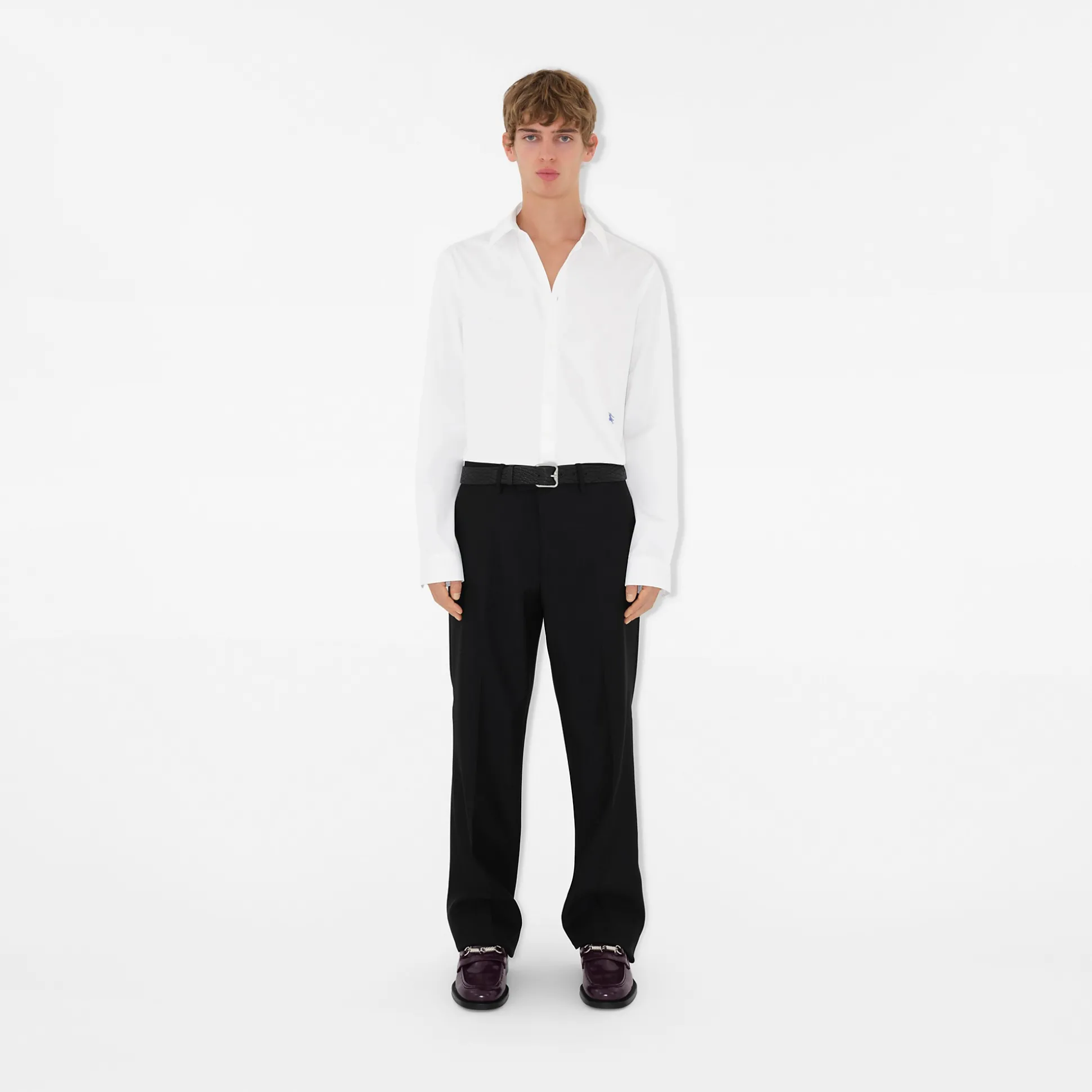 Cheap Burberry Cotton Formal Shirt White