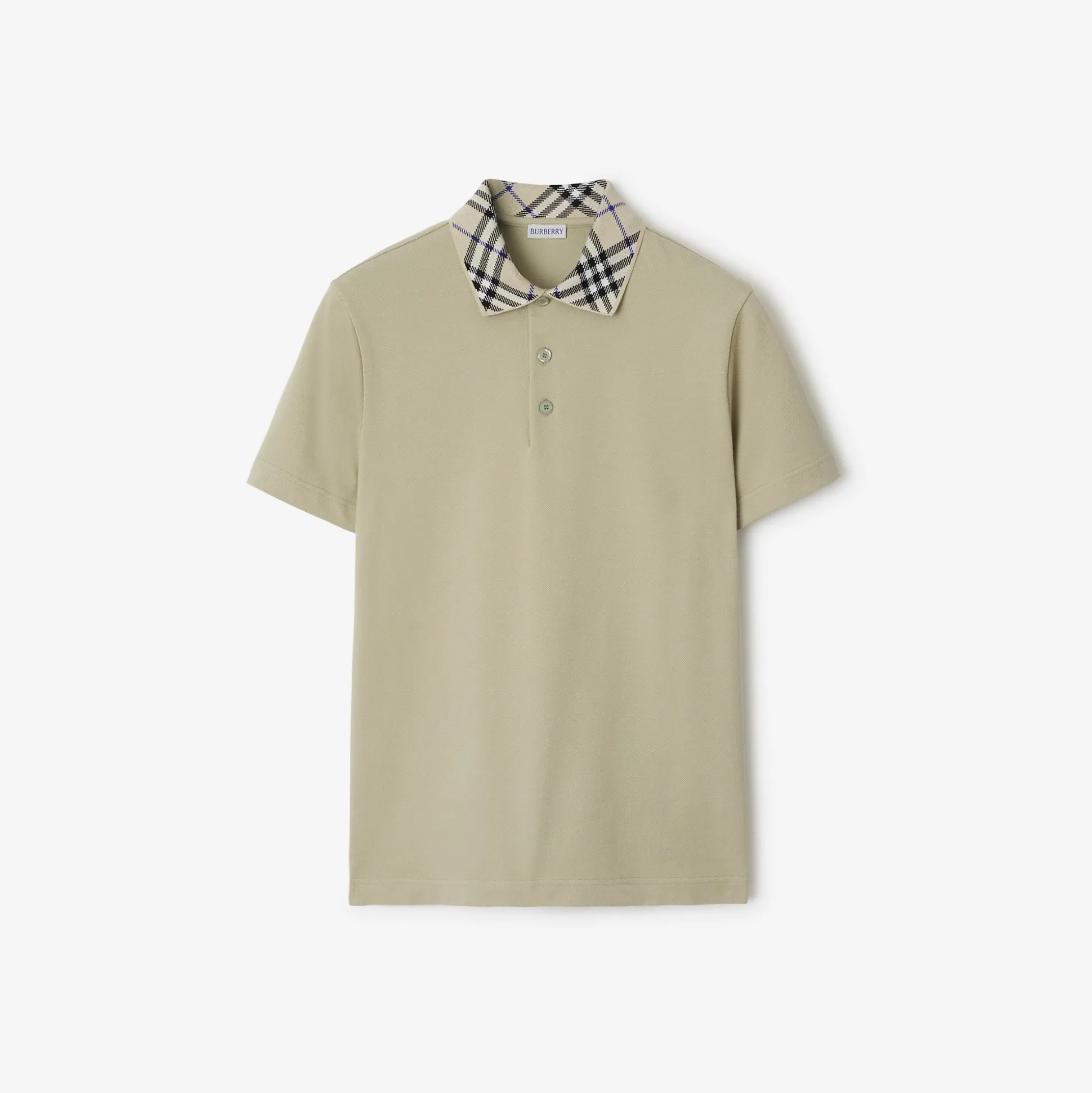 Outlet Burberry Cotton Polo Shirt Lichen