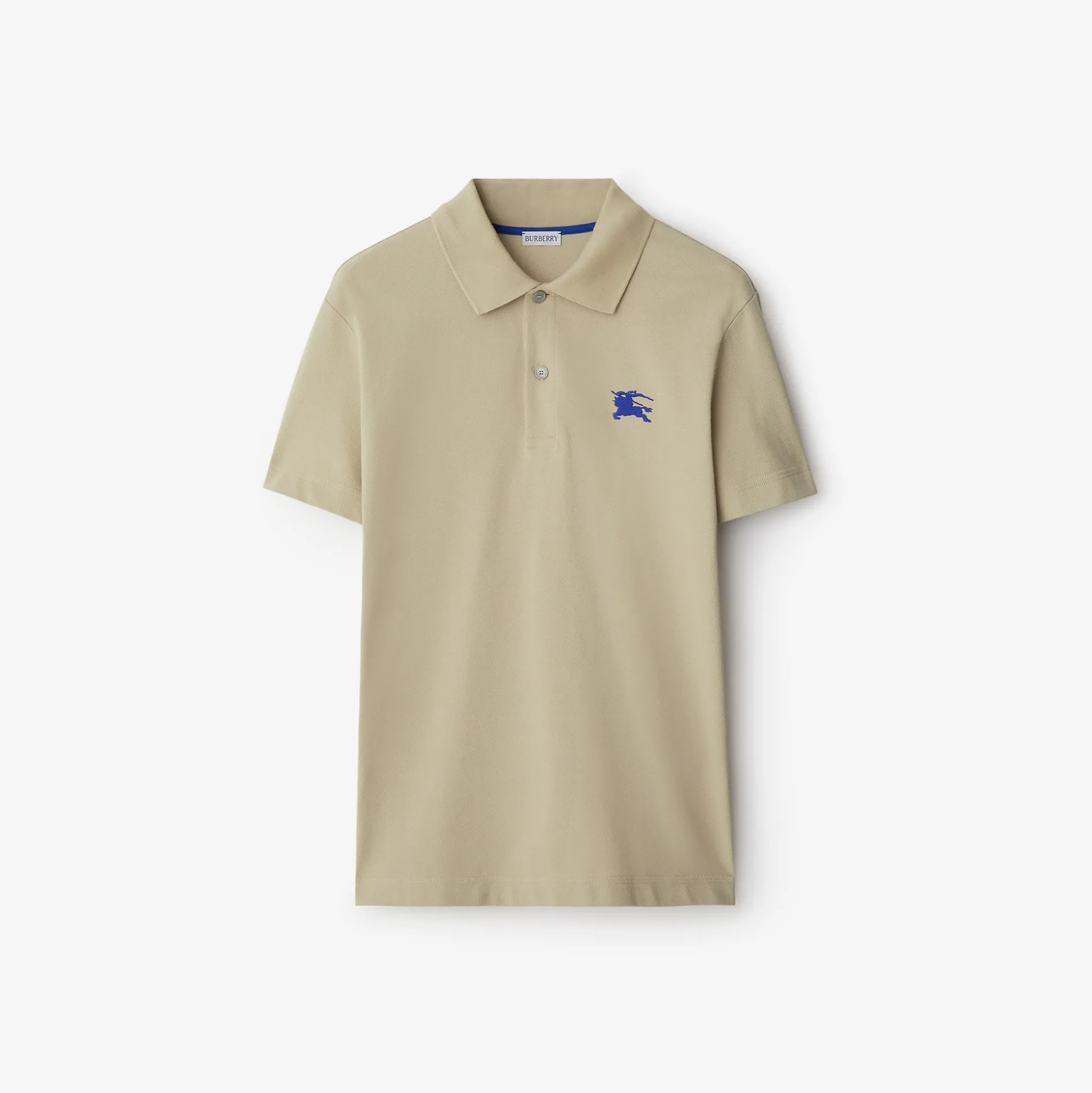 Online Burberry Cotton Polo Shirt Lichen