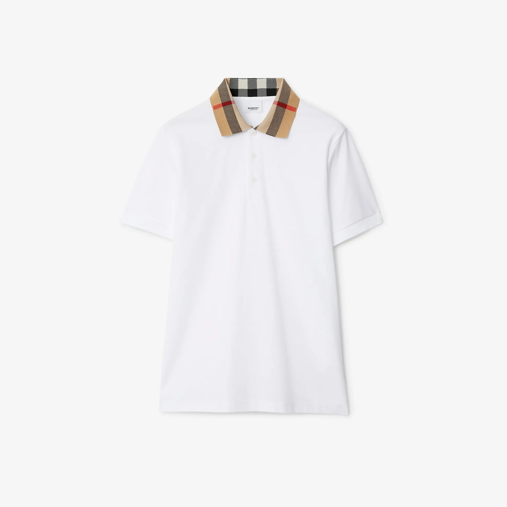 Store Burberry Cotton Polo Shirt White