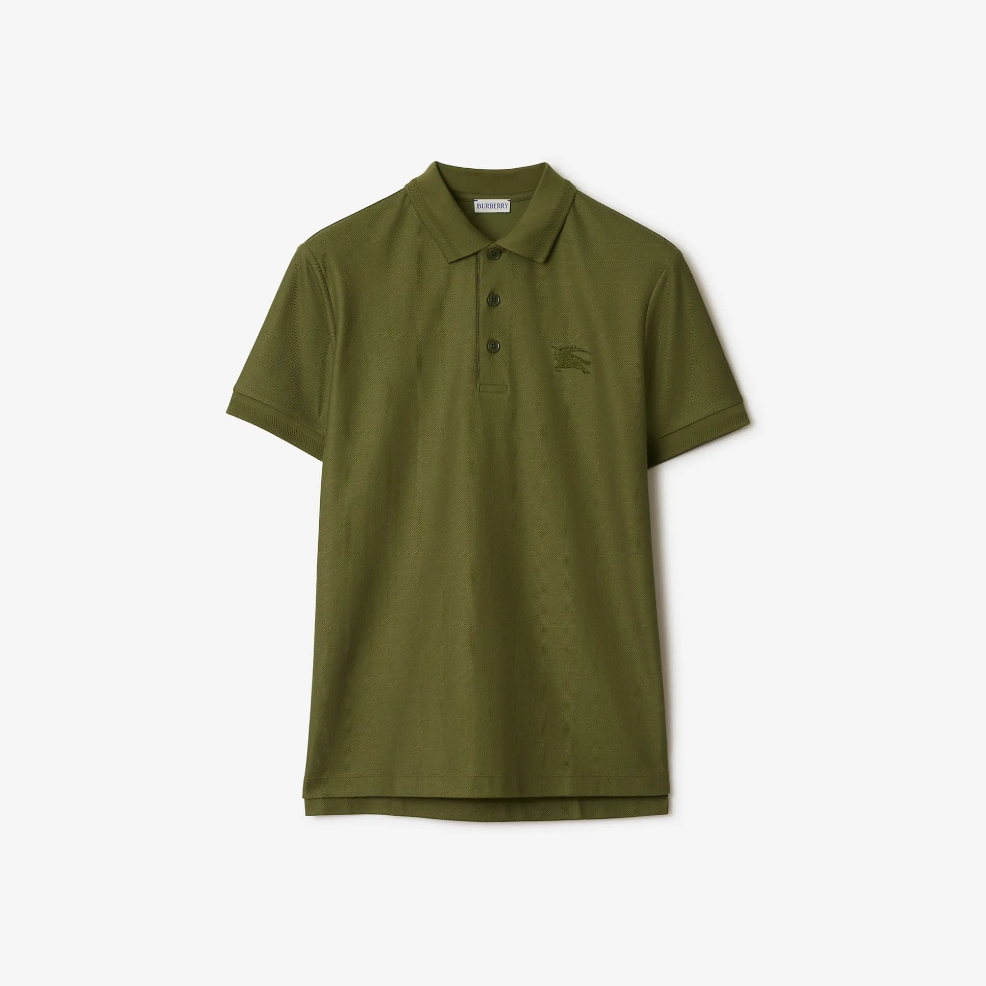 Hot Burberry Cotton Polo Shirt Olive