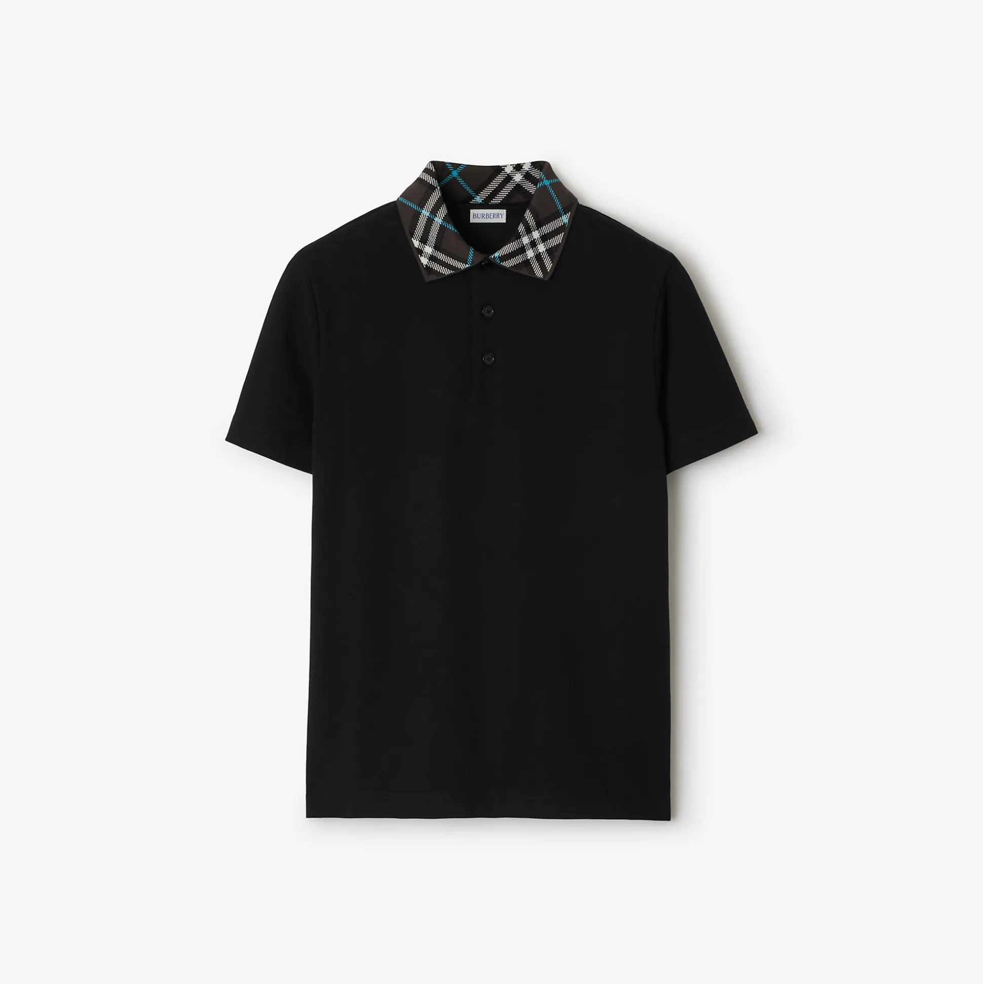 Outlet Burberry Cotton Polo Shirt Black